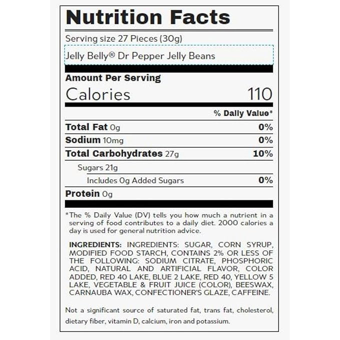 Needzo Dr Pepper Jelly Beans Basket Stuffer Kit, Soda Flavored Chewy Candies, Individually Packaged Single Serving Bags and Shareable Bag, Pack of 4
