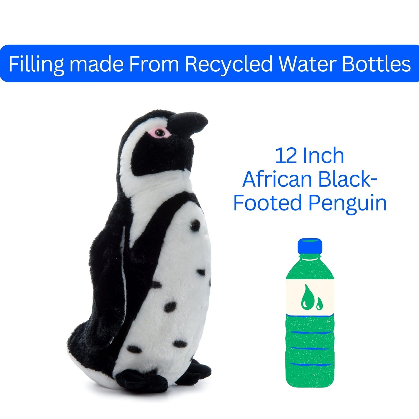 The Petting Zoo Penguin Stuffed Animal, Gifts for Kids, ABF Penguin Plush Toy 12 inches