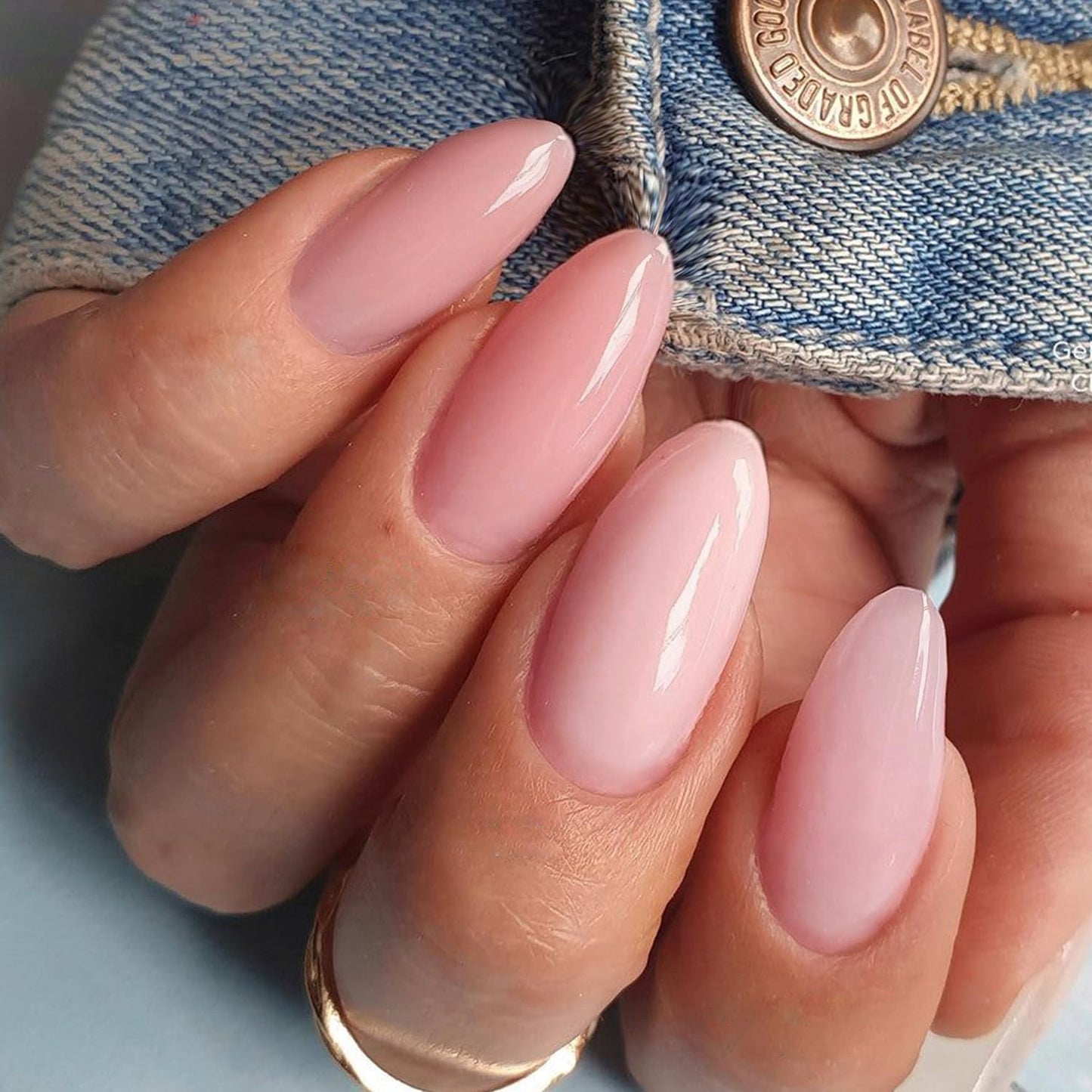 GLAMERMAID Press On Nails Almond with Press on Toenails Sets,Nude Pink 48 Pcs Nails Press Ons,Hand and Toenails Sets for Women