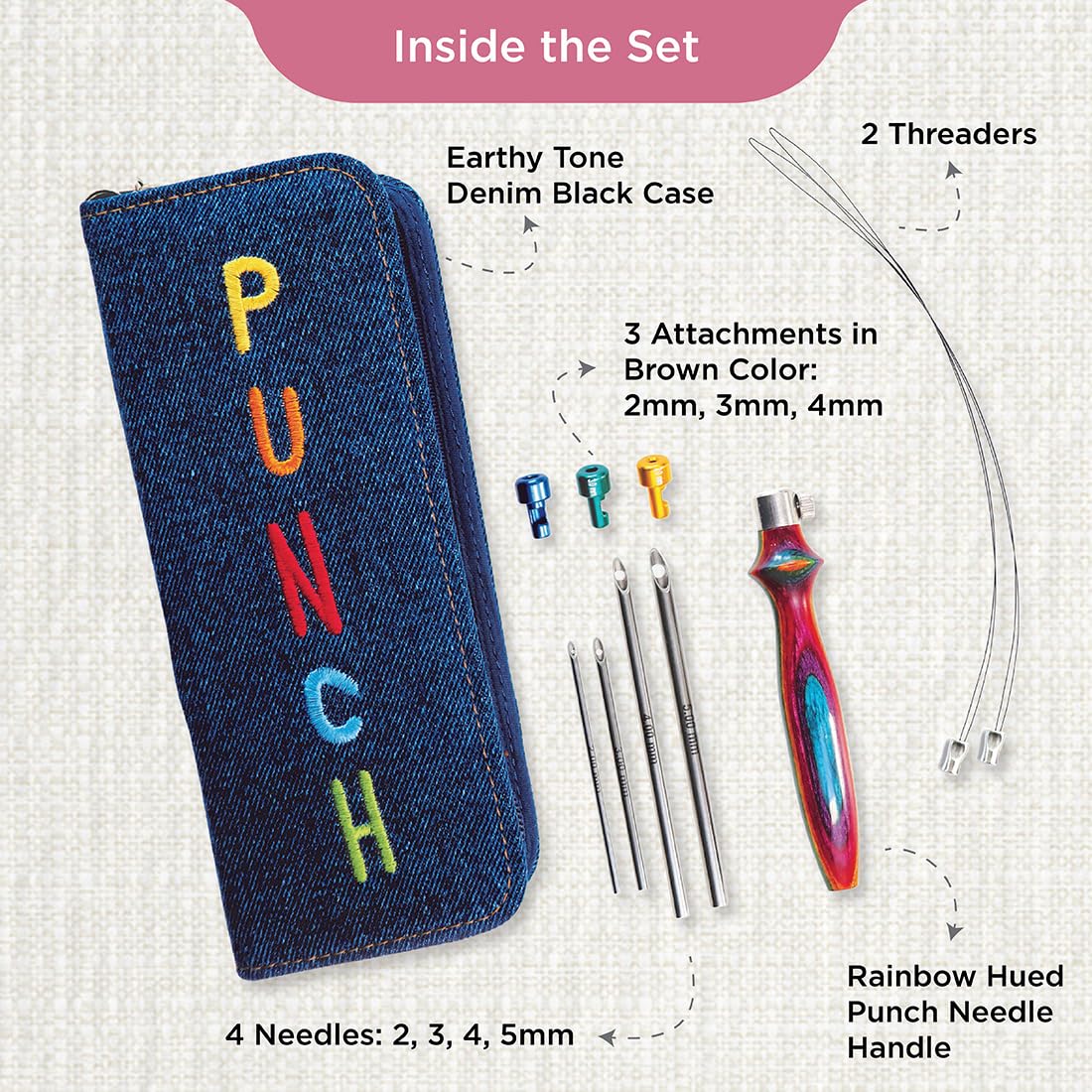 KnitPro Punch Needle Kit | Vibrant