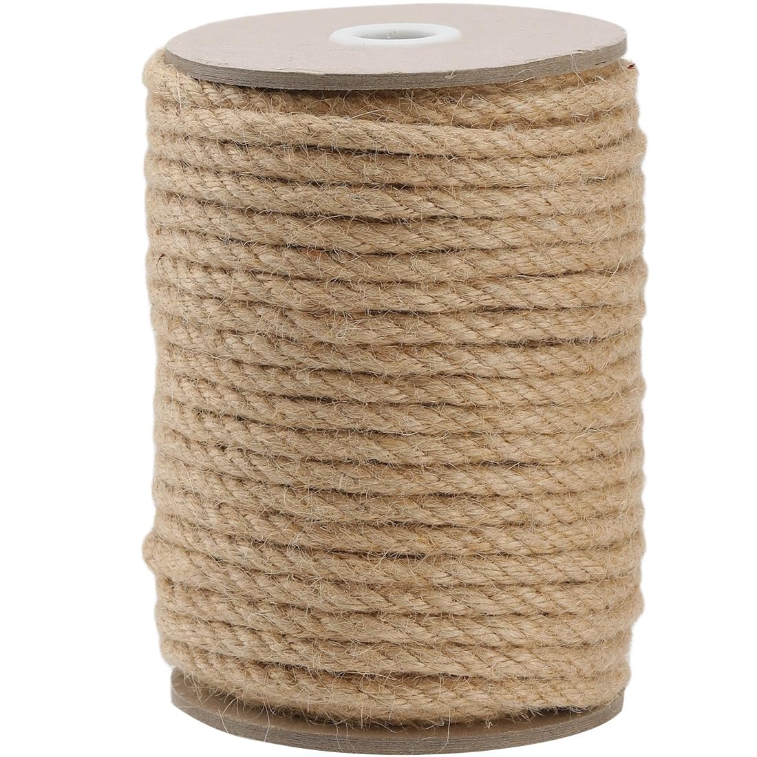 PerkDecor Jute Rope 8MM x 100FT Heavy Duty and Thick Twine Rope for Crafts Projects Gardening Bundling Cat Scratcher Scratching Post Tree Gift Wrapping Home Christmas Decoration (Brown 8mm* 100ft)