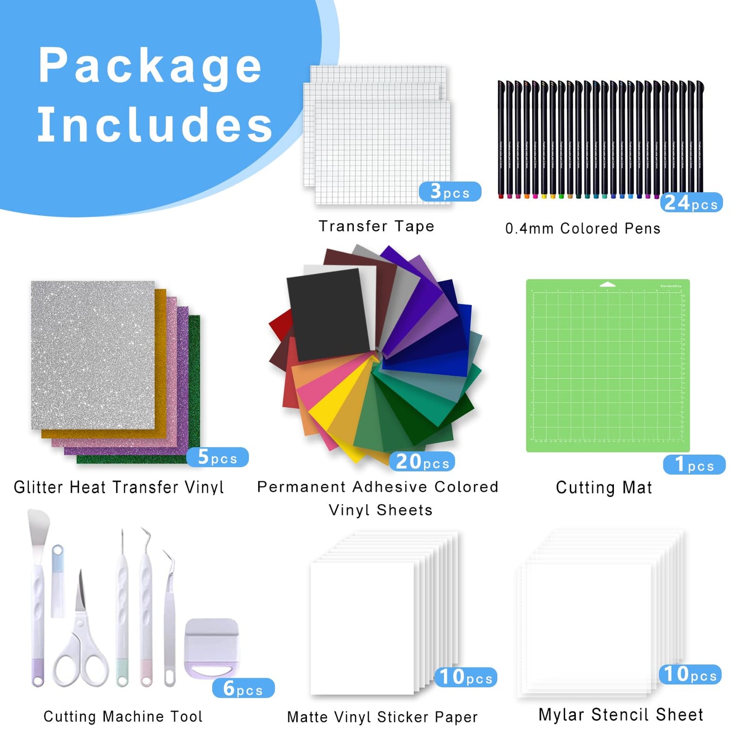 Cutaswish The Ultimate Accessories Bundle for Makers and All Explore Air-80pcs Perfect Tools and Accessories Kit as Gifts,Instantly Create Amazing Crafting Projects