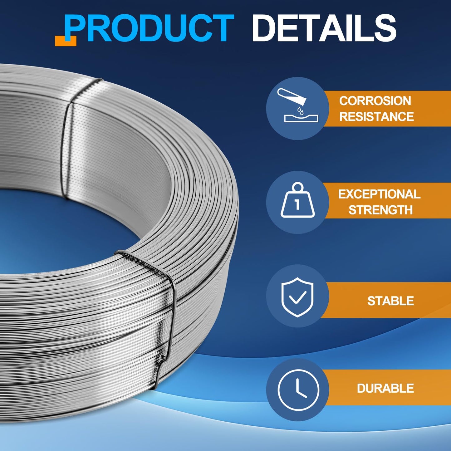LEIFIDE Wire in Galvanized, 18 Gauge x 1000ft Hardware Cloth Roll Tie Tool Annealed Galvanized Steel Hobby Wire Flexible Reel for Home Decoration Industrial(Silver)