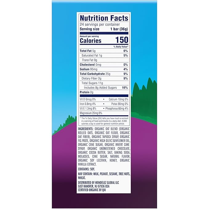 Zbar - Chocolate Chip - Soft-Baked Energy Snack Bars - Non-GMO - 12g Whole Grains - USDA Organic Granola Bars (24 Pack)