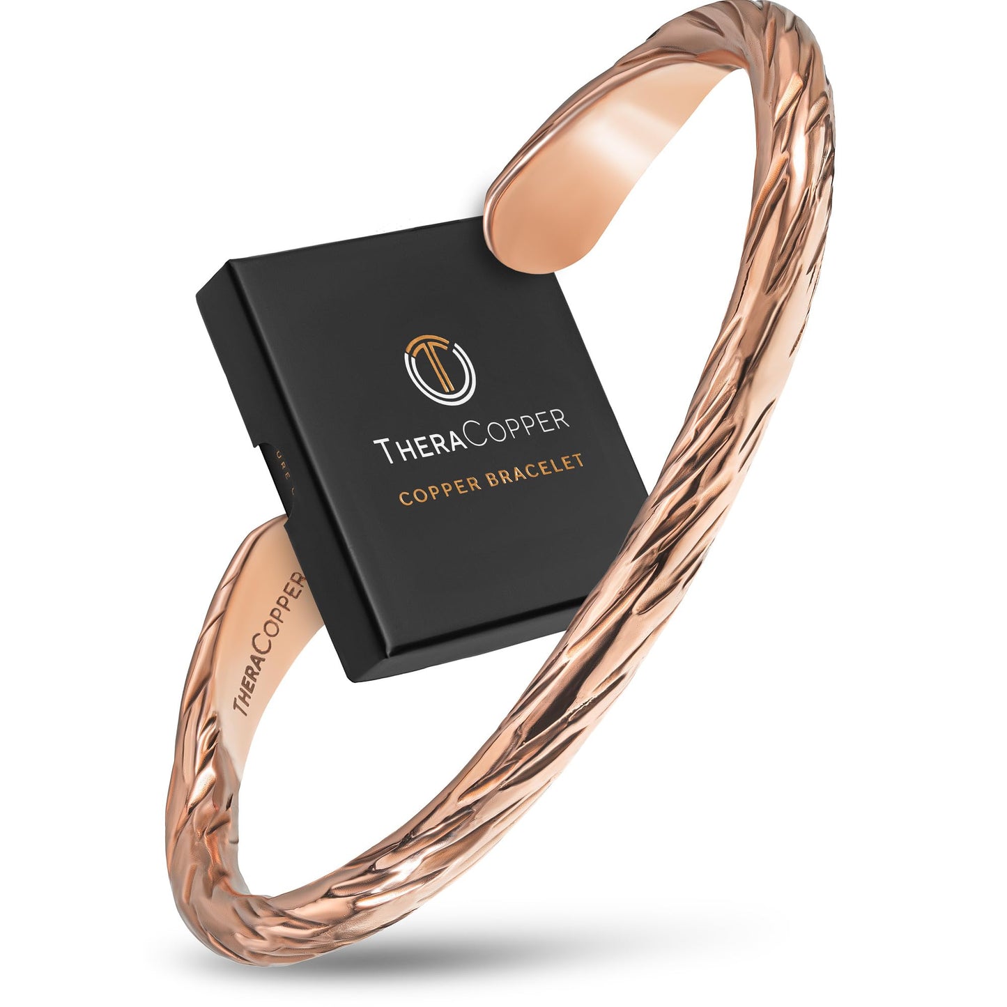 TheraCopper Copper Bracelet for Men & Women — 100% Pure Copper Bracelets — Raw, Solid & Uncoated Authentic Handmade Tibetan Bracelet Cuff Bangles (Distressed)