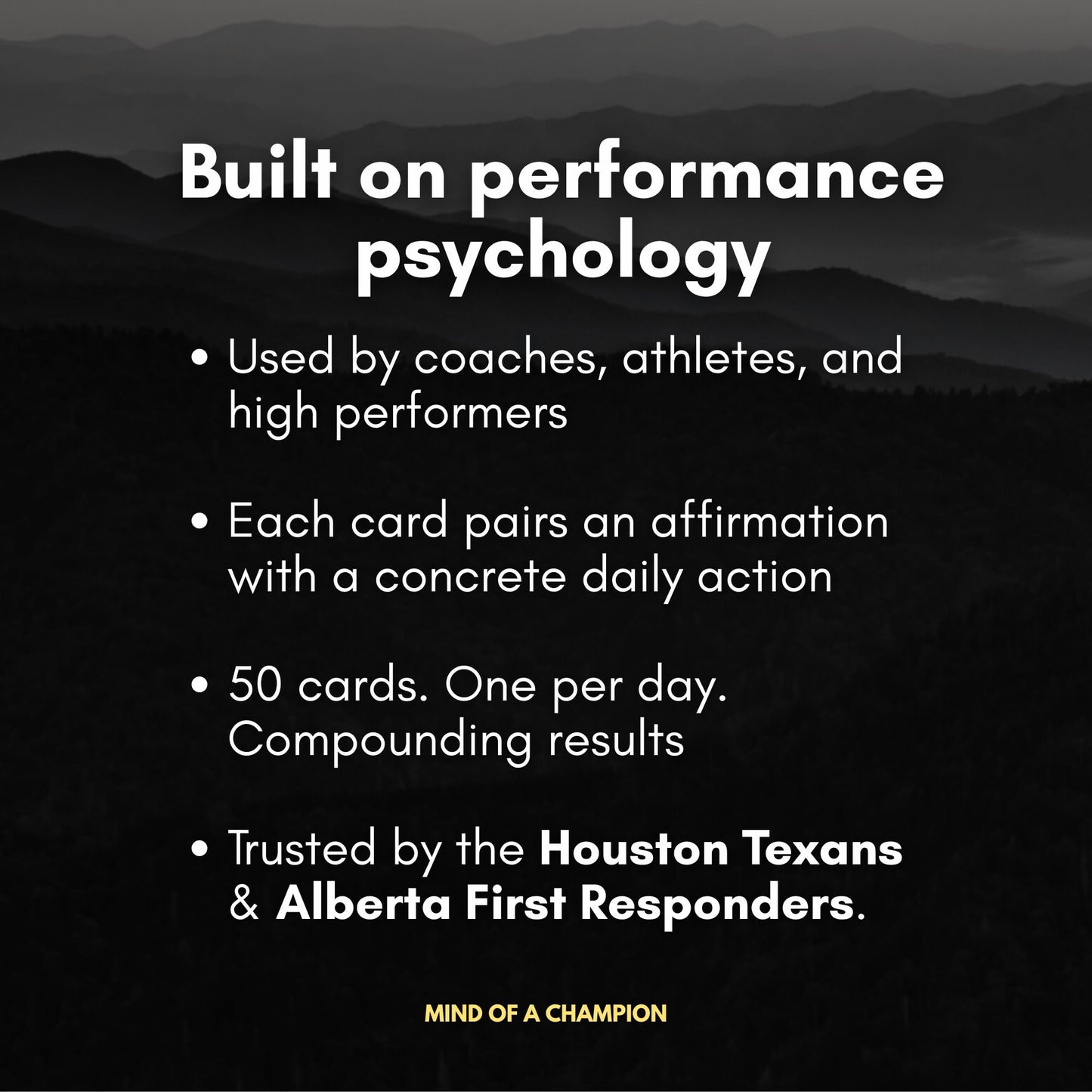 Mind Of A Champion - Motivational Cards for Men Affirmations and Action Steps to Turn Dreams into Reality - For Productivity, Personal Development, Self Care, Mindfulness, Affirmation Cards for Men