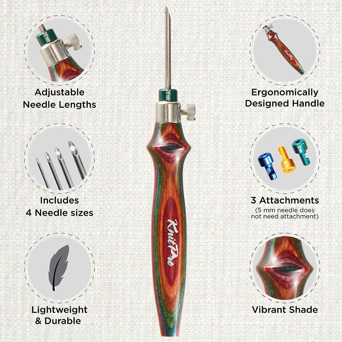 KnitPro Punch Needle Kit | Vibrant