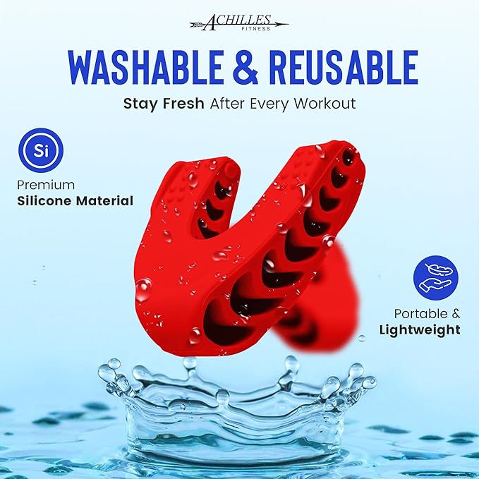 Achilles Fitness Double Chin Reducer Jaw Exerciser – Jawline Sculptor and Face Slimmer for Women and Men – Encourages Jaw Movement and Aids in Natural Jaw Function - Ideal for Mewing Practice
