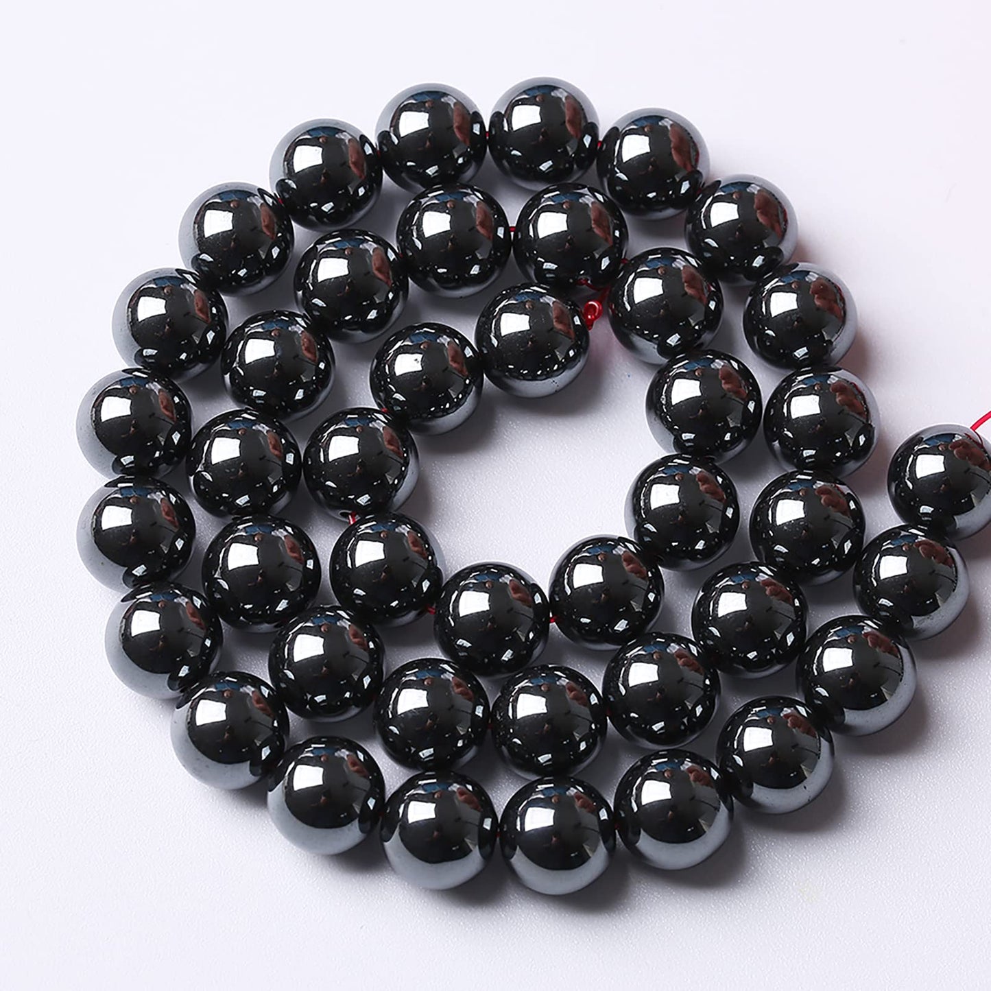 71pcs 6mm AAA Black Hematite Beads Natural Stone Gemstone Round Loose Beads for Jewelry Making DIY Bracelets Necklace Earrings