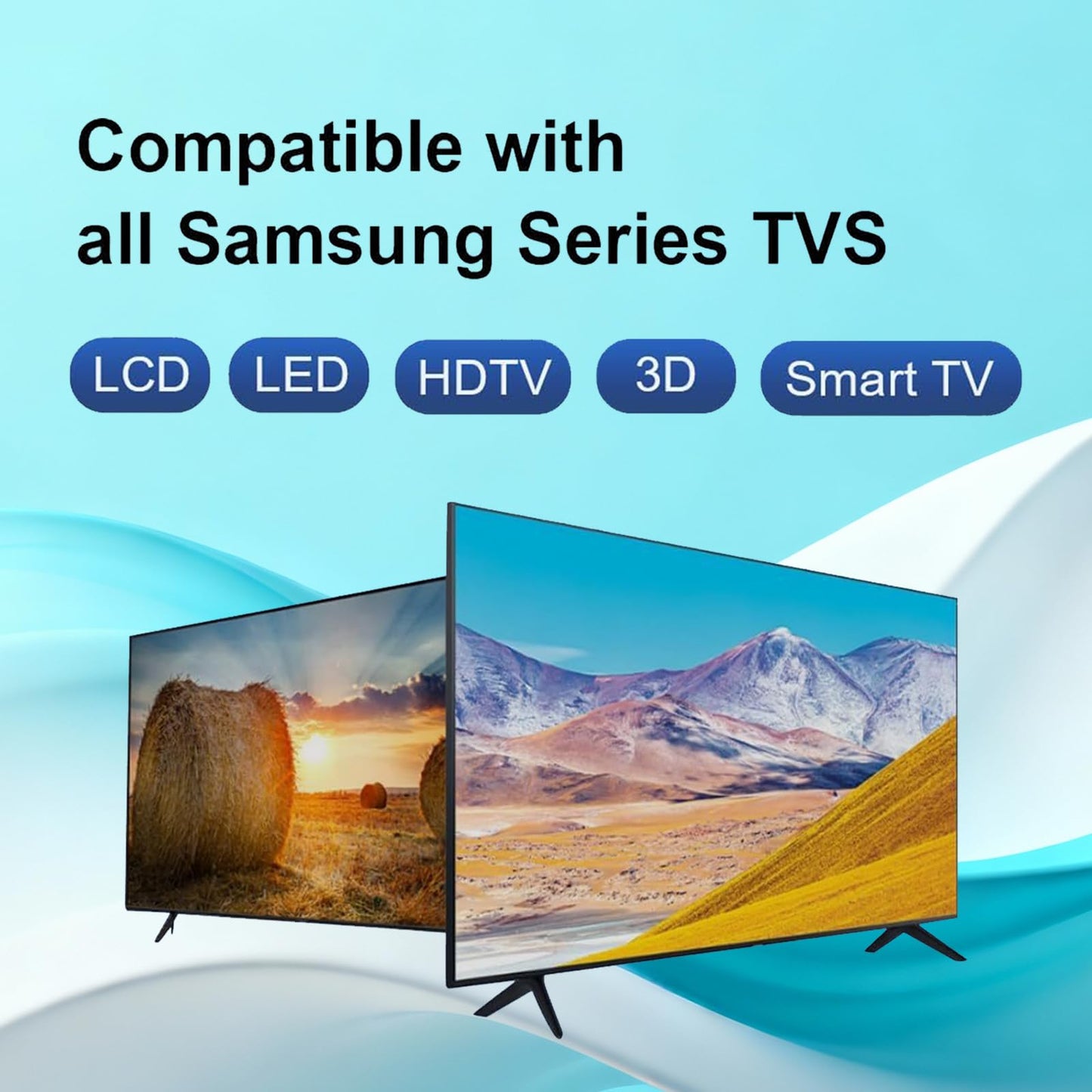 Pack of 3 Replacement for Samsung TV Remote, Universal for LED, LCD, HDTV, 3D, Series TV