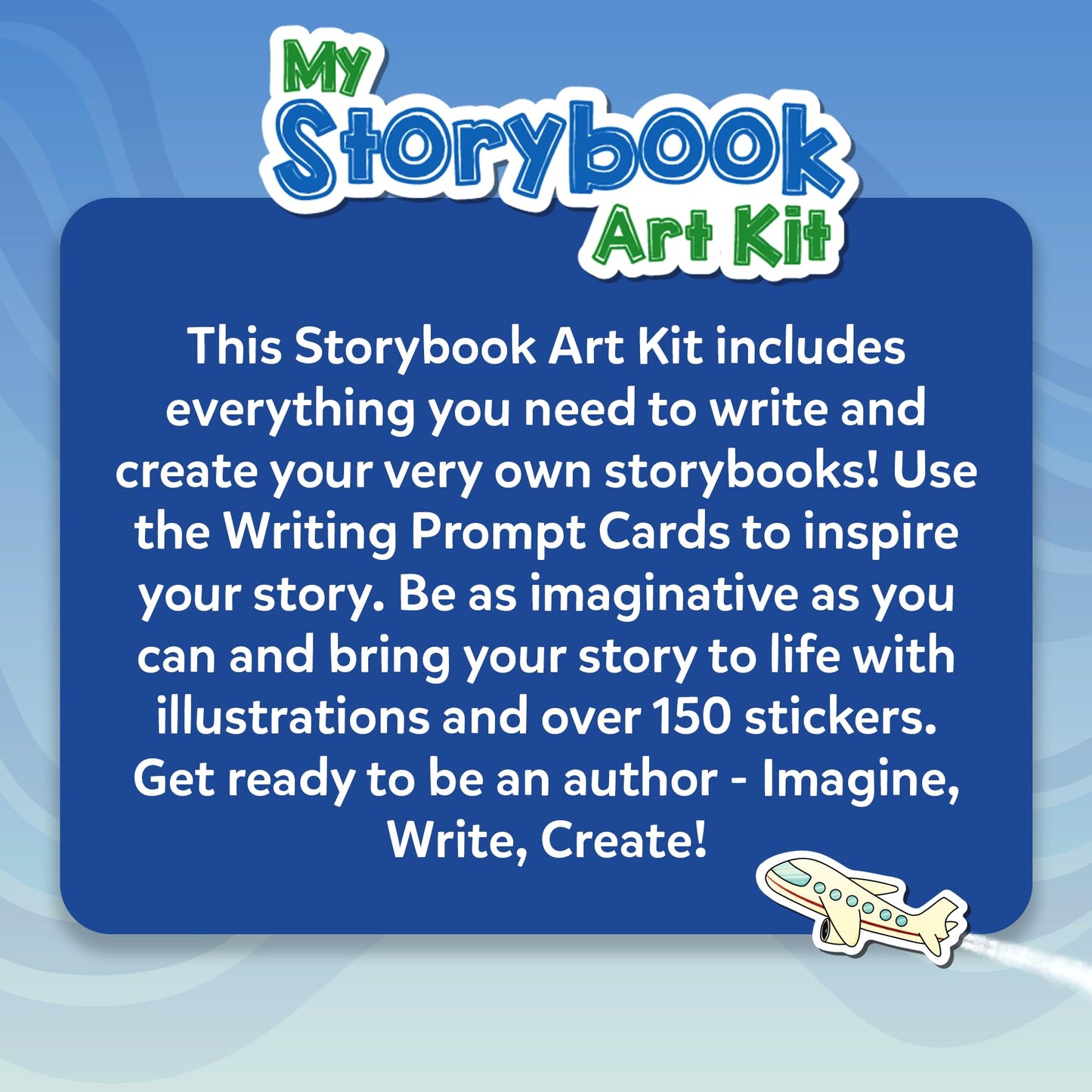 Skillmatics Storybook Art Kit - Create Adventure Stories, DIY Craft & Writing Kit with 300+ Stickers, Scrapbooking & Journal Activity, Screen-Free Fun, Gifts for Kids Ages 5, 6, 7, 8, 9, 10