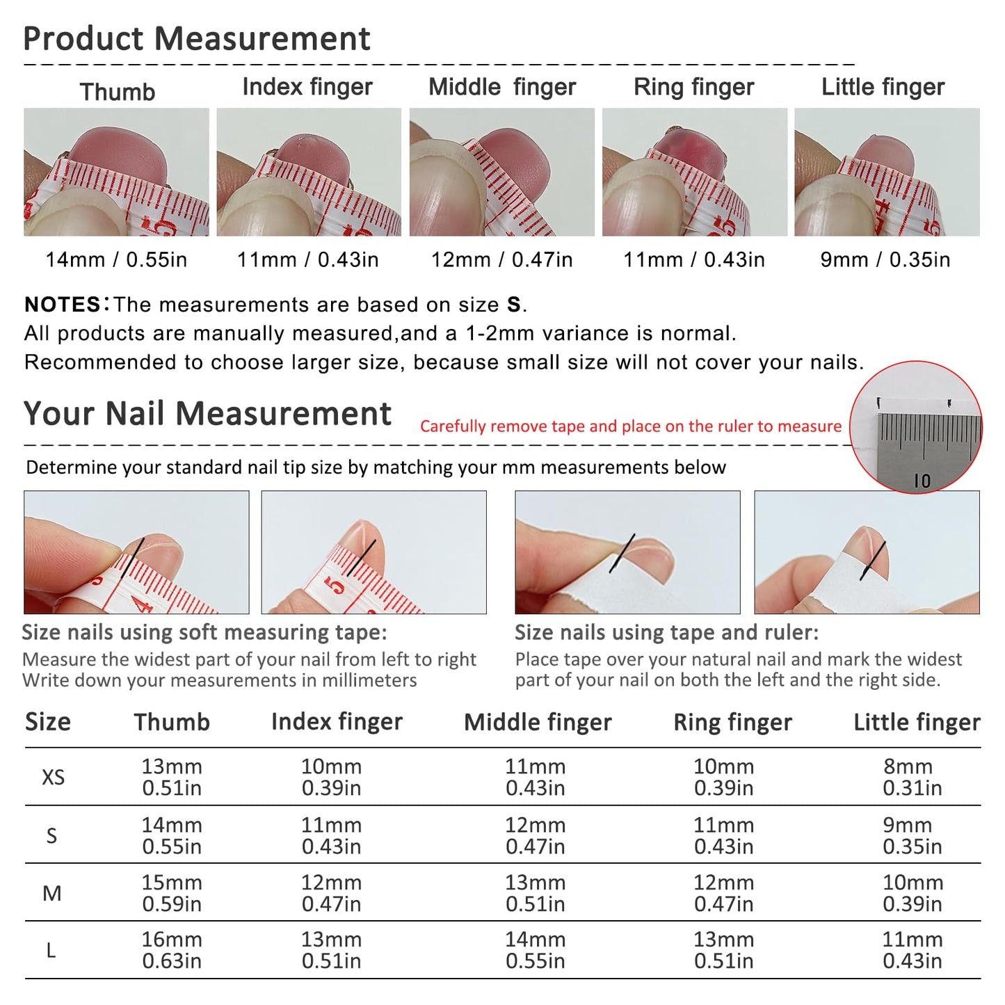 TENPAL Short Squoval Press on Nails - Red French Tip with Rhinestone Edge & Floral | Nude Pink Glossy Fake Nails | Clean Girl Manicure Set(M)
