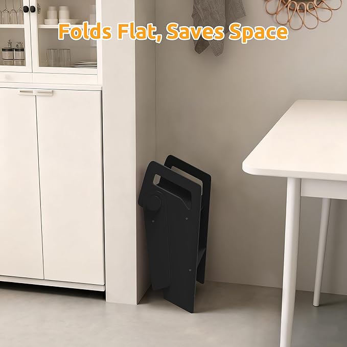 Wooden 2 Step Stool for Kids Bathroom Foldable 2-Step for Toilet Potty Training, Child Stepping Stool for Kitchen Nursery Bedroom