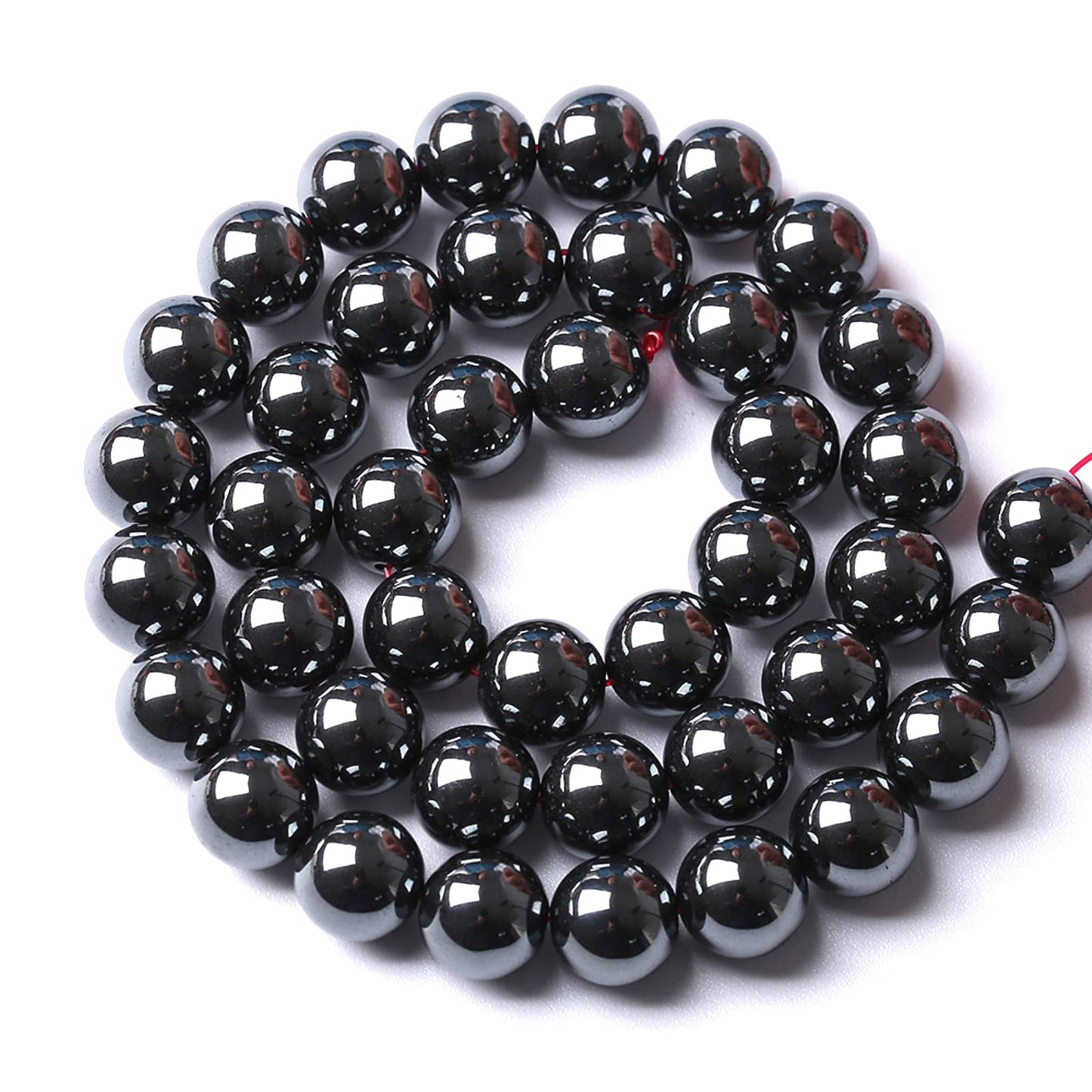 8mm 60PCS Black Hematite AAA Grade Spacer Round Loose Beads for Jewelry Making DIY Bracelet