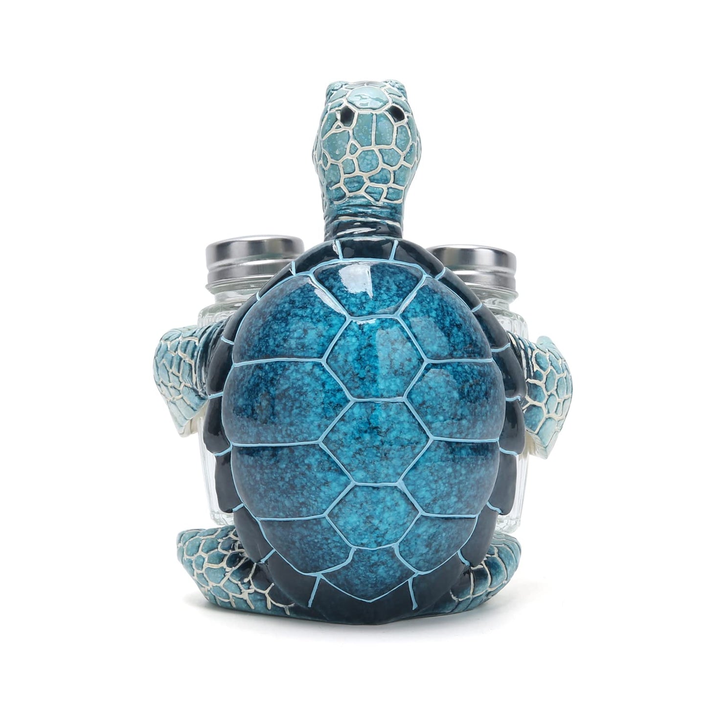 Hodao Sea Turtle With Salt and Pepper Shaker Figurines Decorations Turtle Set with Holder Figurine for Beach Bar or Tropical Kitchen Decor Turtle Table Decorations For Home Gifts (Turtle)