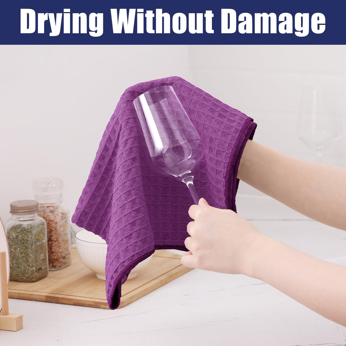 Microfiber Kitchen Towels and Dishcloths Sets (12 Count)