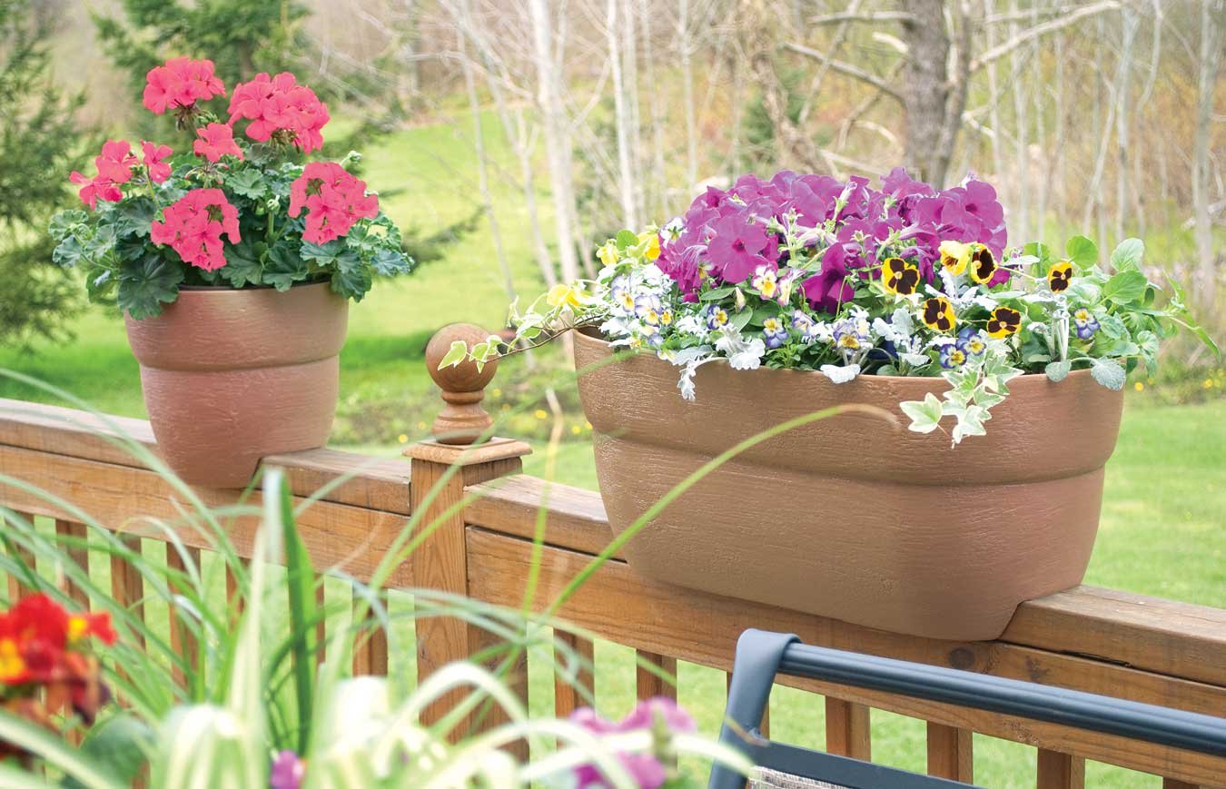 Emsco Group Rail Planter, White