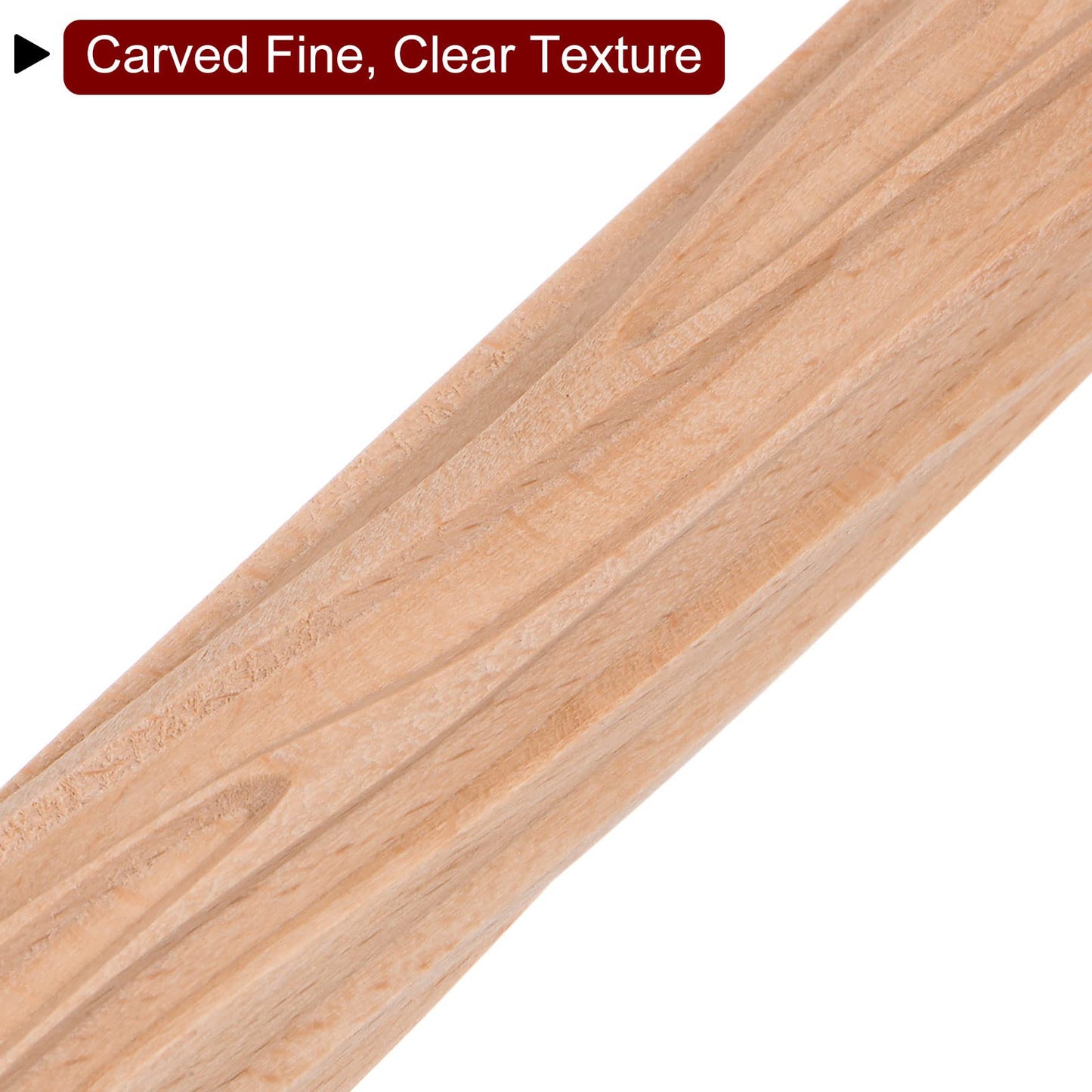 HARFINGTON Wood Clay Roller - 6 Inch Beech Hand Roller With Grain Pattern for Modeling, Pottery, Baking, DIY - Wooden Texture Tool