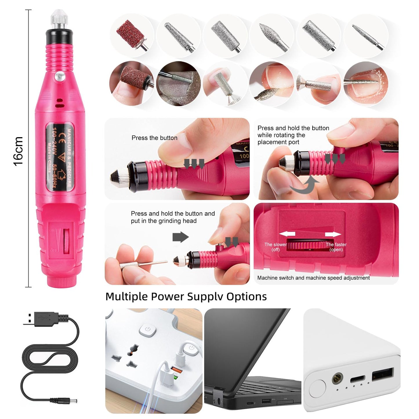 Acrylic Nail Kit With Drill And U V Light Full Nail Kit Set Professional Nail Starter Kit For Beginners Acrylic With Everything