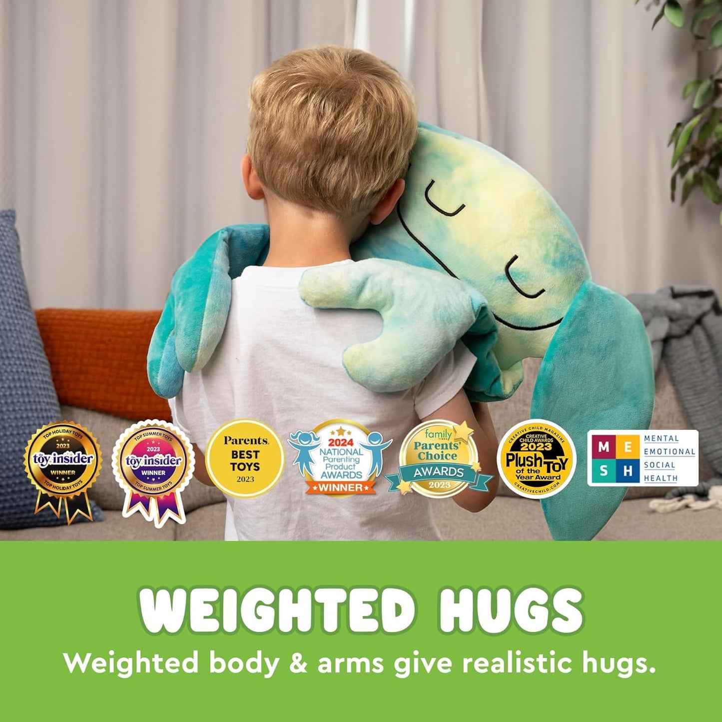 Bumpas Ollo Weighted Plush Toy - Calming, Machine Washable, Realistic Hug - Ages 3 and Up
