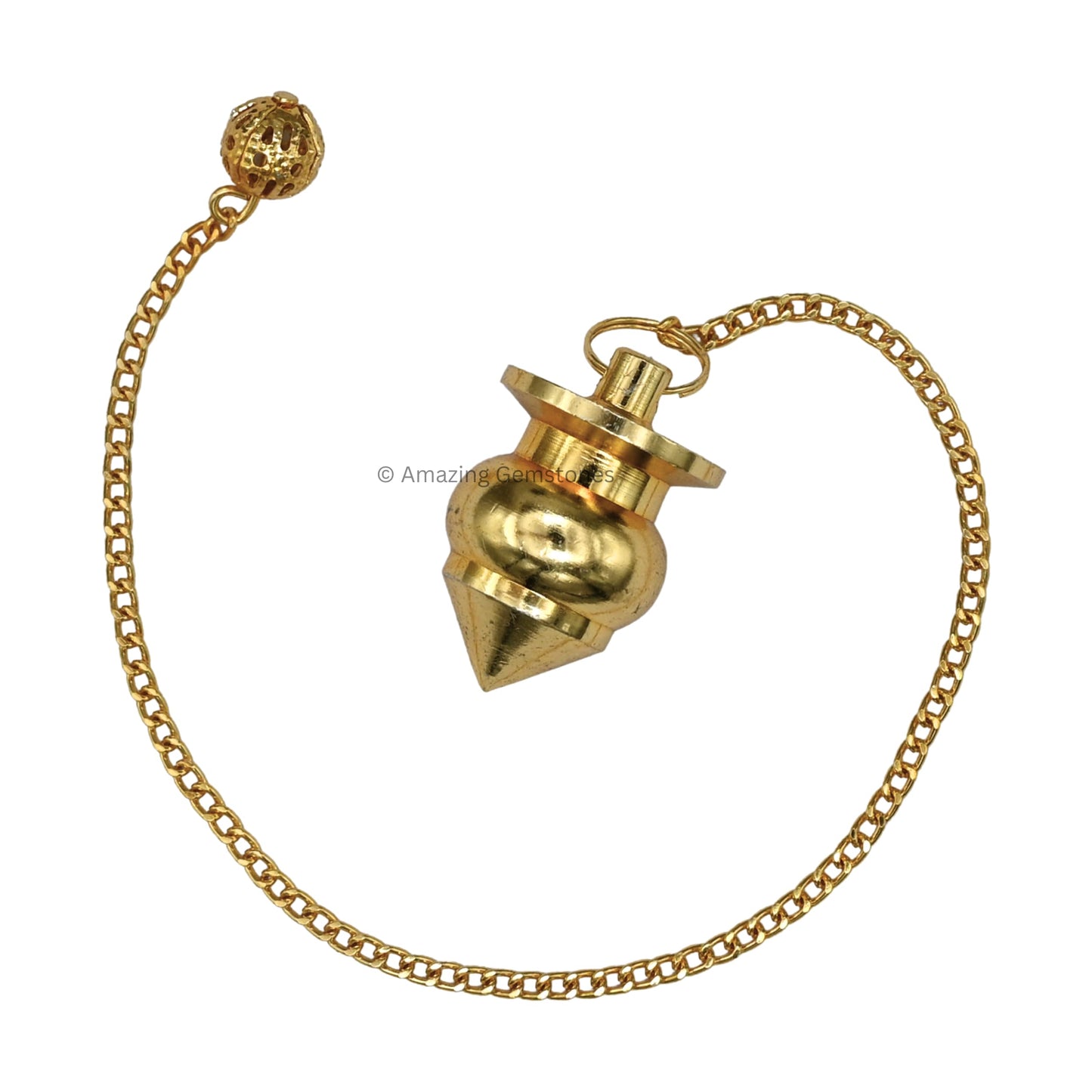 Amazing Gemstone Healing Metal Pendulums for Divination, Gold Pot with Disc Steel Copper Pendulum High Energy Pendulo de Bronce Pendulos de Mesa MP80