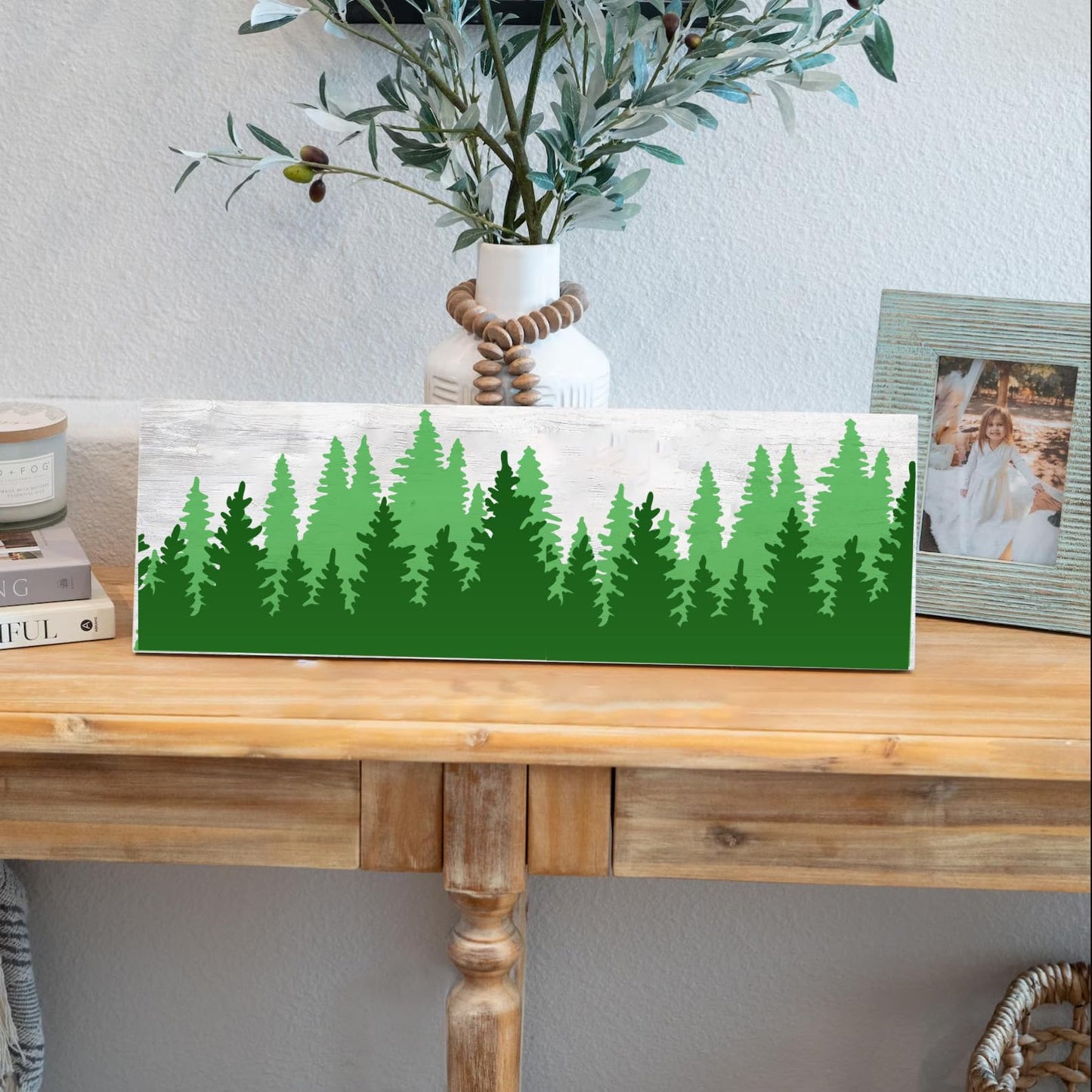 Pine Tree Stencils 4“ Wood Burning Stencils Patterns Reusable Mountain Tree Stencil for Painting on Wood Wall Fabric Decor
