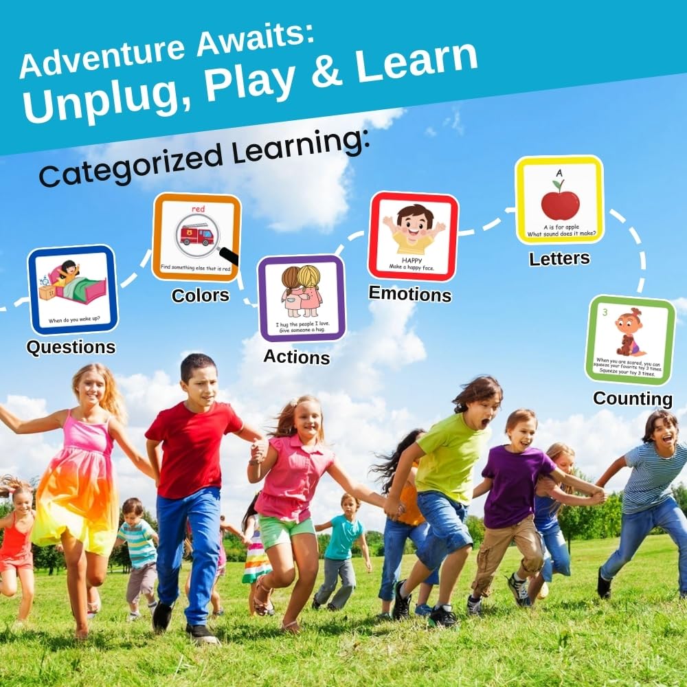 Thought-Spot Play & Learn Cube | Roll and Play Game for Toddlers | First Educational Game Ages 18+| Teaches Colors, Numbers, Letters, Emotions | Soft Cube with Activity Cards | Speech Therapy