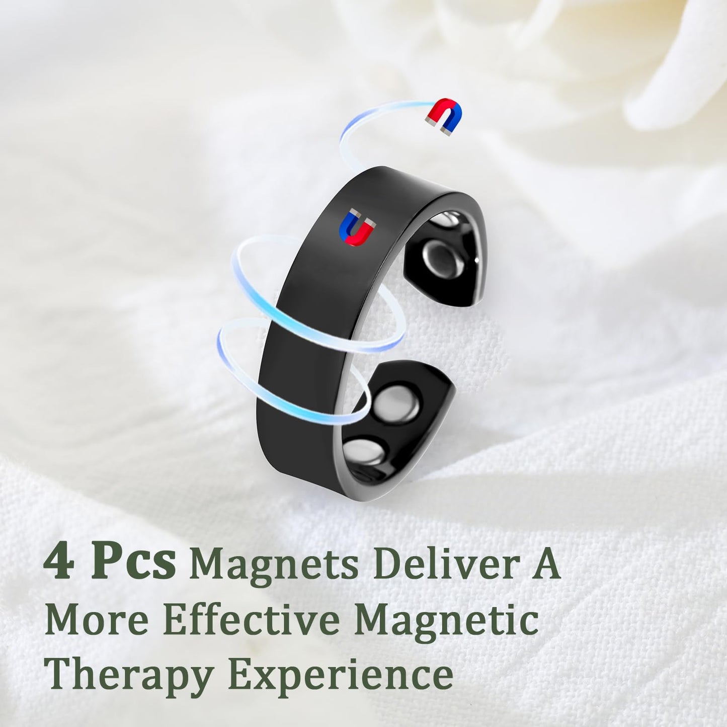 MagEnergy 2PCS Copper Rings for Men & Women, 99.9% Pure Copper Magnetic Adjustable Thumb Ring with Strong Magnet, Jewelry Gift with Present Box