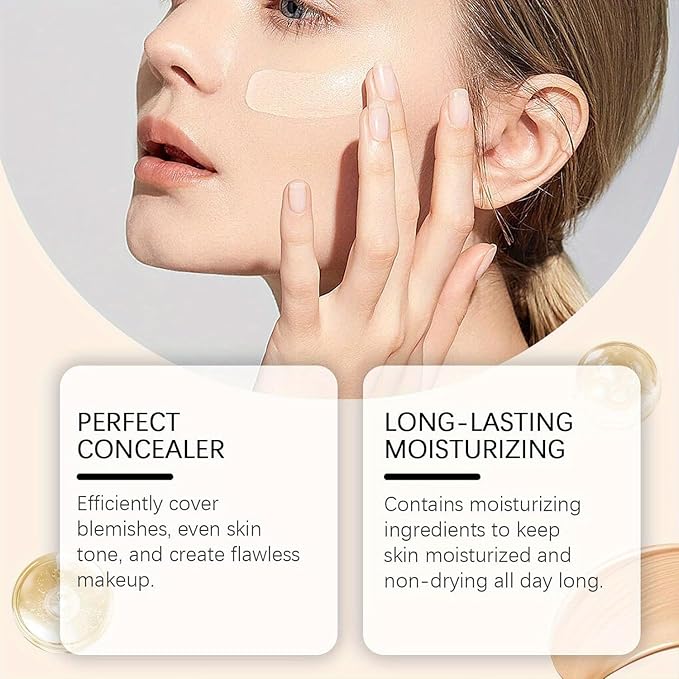 4 in 1 Color Changing Foundation with SPF 50 - Moisturizing Medium-Full Coverage Concealer, Medium Spectrum Foundation Cream, Long-Lasting Lightweight Makeup Liquid, Natural Look Cosmetics