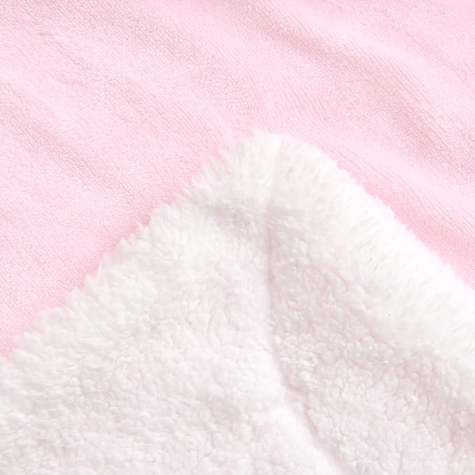 SOCHOW Sherpa Fleece Throw Blanket, Double-Sided Super Soft Luxurious Plush Blanket Twin Size, Light Pink, 60x80 inches