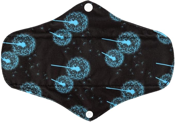 5 Cloth Menstrual Pads 1 Wet Bag M Panty Liners Reusable Washable (Sunflowers, M Panty Liners)