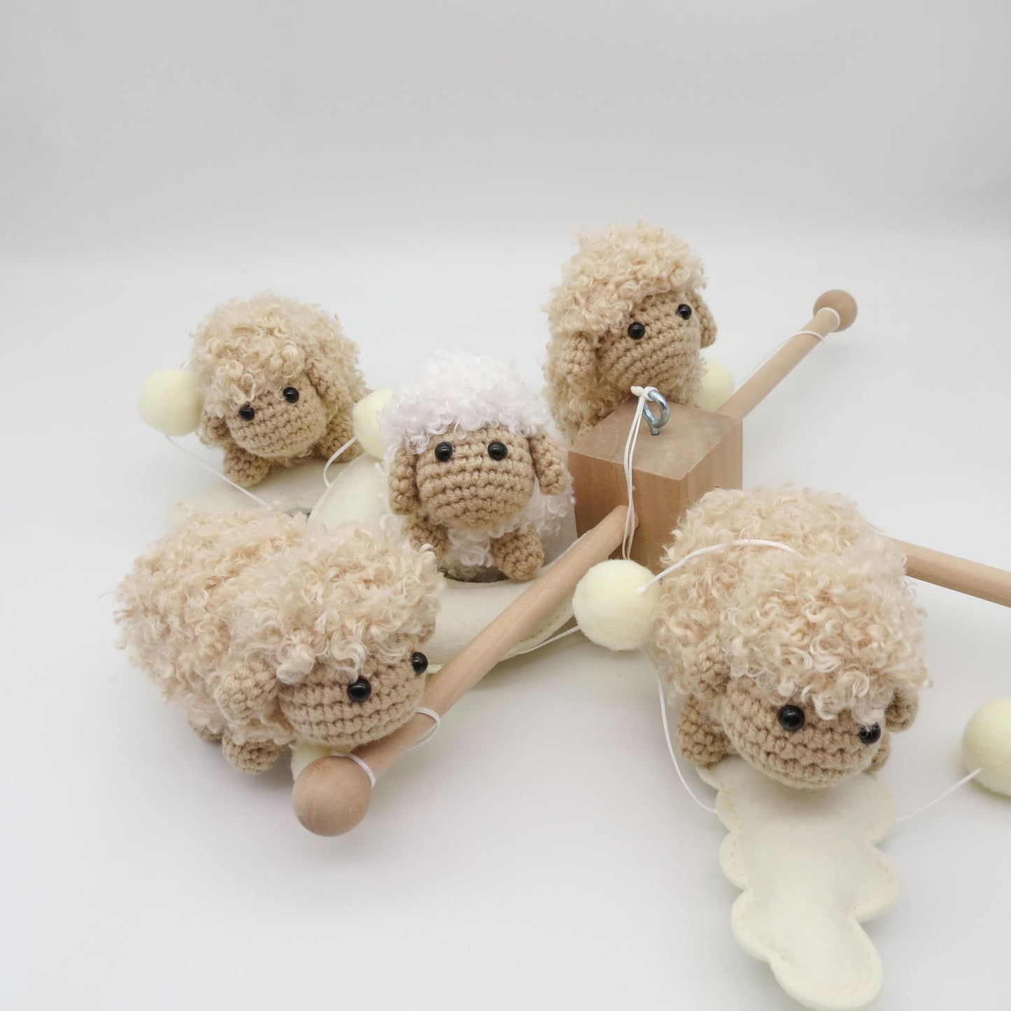 Sheep Mobile for Crib Baby Mobile Sheep Crib Mobile Nursery DéCor White