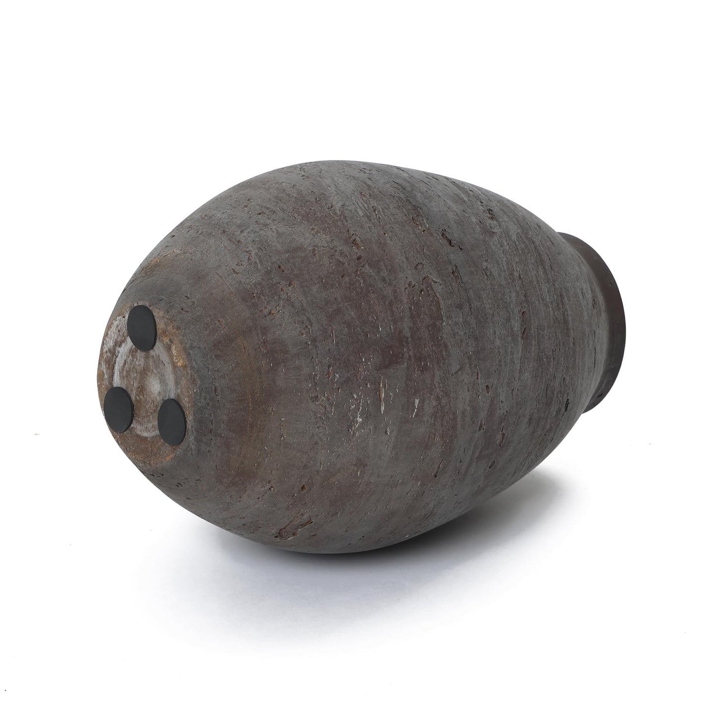 LuxenHome 13" Cement Large Floor Vase, Antique Brown Rustic Vases, Decorative Terracotta Vases Home Decor, Farmhouse Pottery Home Accent