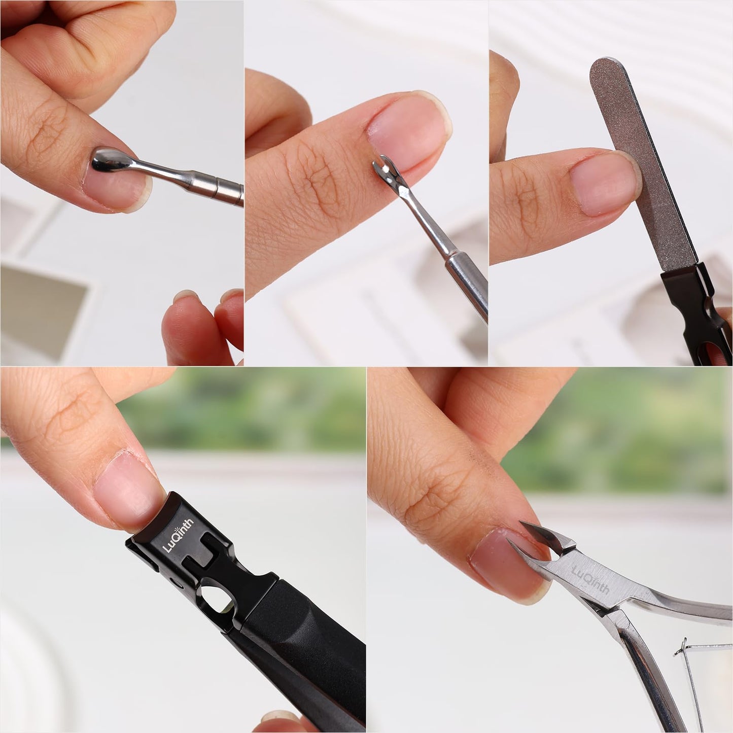 Manicure Set, Cuticle Trimmer, Durable Alloy Nail File.