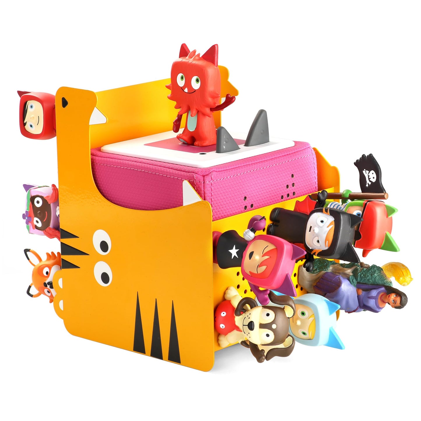Tiger Shelf for Tonies Box Organizer Storage Shelf, Magnetic Floating Shelves for Toniebox 1/2 Player & Tonies Figures, Display Collection 30~40 Figures, Characters, Designed for Kids' Gifts