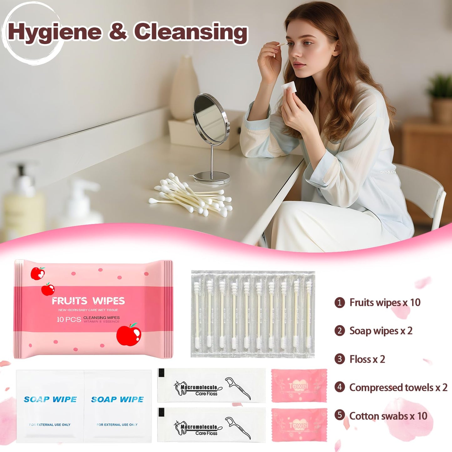 Bridal Emergency Kit for Wedding Day, Women's 40+ Essentials Items for Bride with Cosmetic Bag, Must-Haves for Wedding & Daily Travel, All-in-One Survival Set, Perfect Bride Wedding Gift