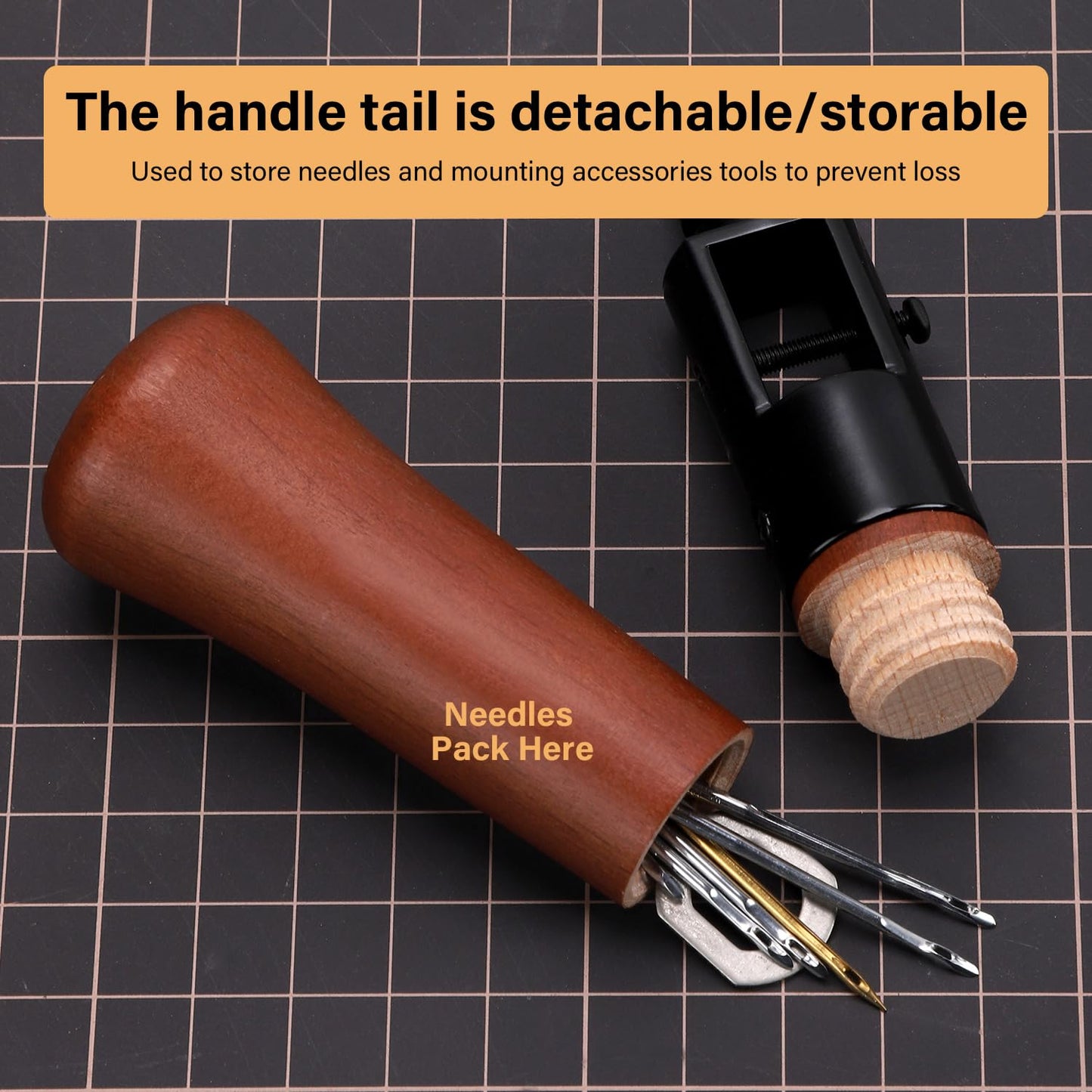 WUTA Repair Stitch Kit Leathercraft Stitch Awl Tool with 25 Colors 0.35mm Wax Thread, for Leather, Belt, Canvas, Fabric, Bag Repair Professional Stitcher Leather Craft Tool