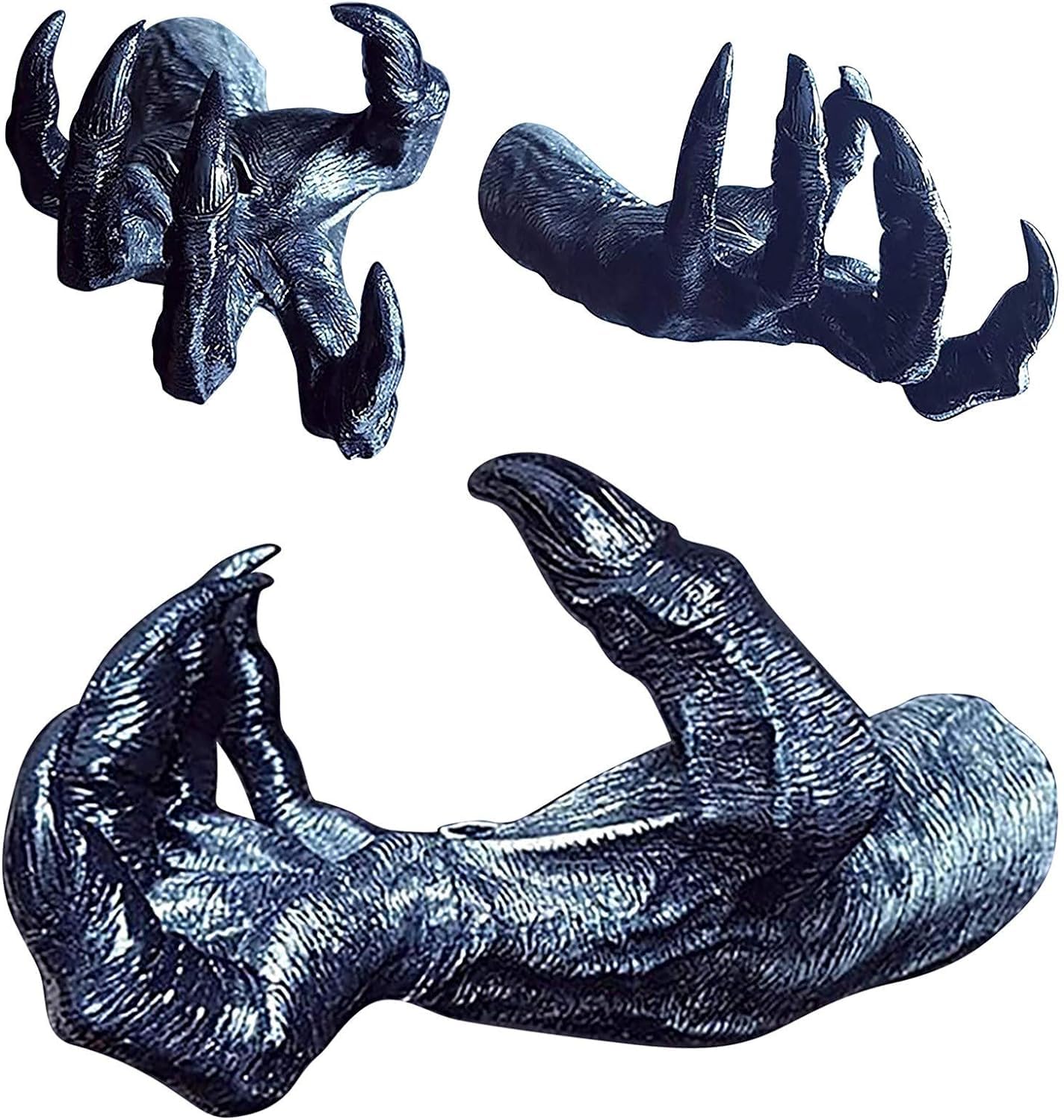 YOWOY Witch's Demon Hand Wall Hanging Statues,Aesthetic Art Sculpture, Resin Retro Art Hanging Design Mounted Hang Decoration Creative Props for Living Room (Black Medium Size)