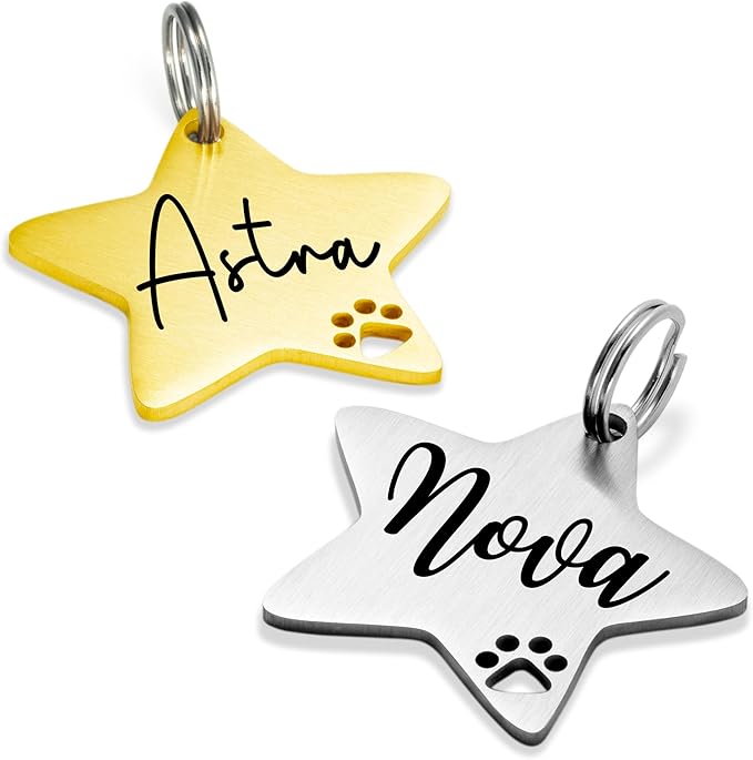 Ultra Joys Personalized Dog Tags - Engraved Pet ID Tag, Rose Military Tag