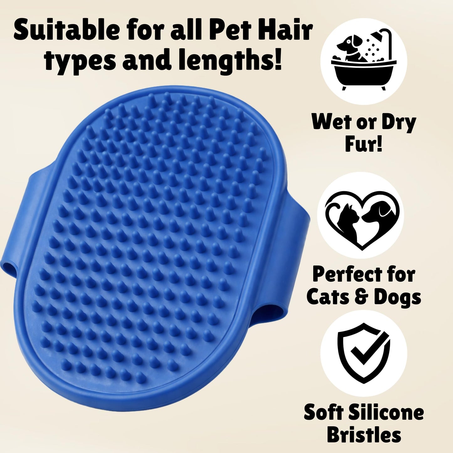 Pet Grooming & Care Kit with Styptic Powder – Dog & Cat Bath Brush, Finger Toothbrush Set, 1oz Pet Nail Stop Bleeding Powder – Complete At-Home Grooming Bundle (7, Multicolor)