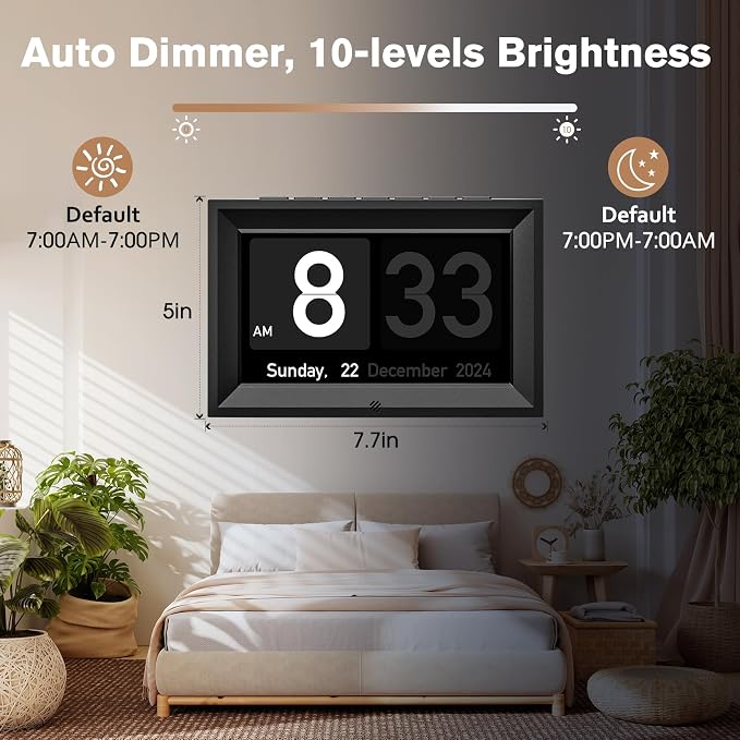 GOLOZA 7'' Digital Dementia Clock, Talking Clock with 10 Volumes