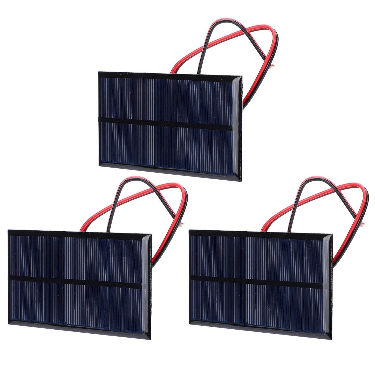3Pcs Mini Solar Panel DC 6V Polysilicon Solar Cell Charger Module Solar DIY System Kits with 30cm Cable