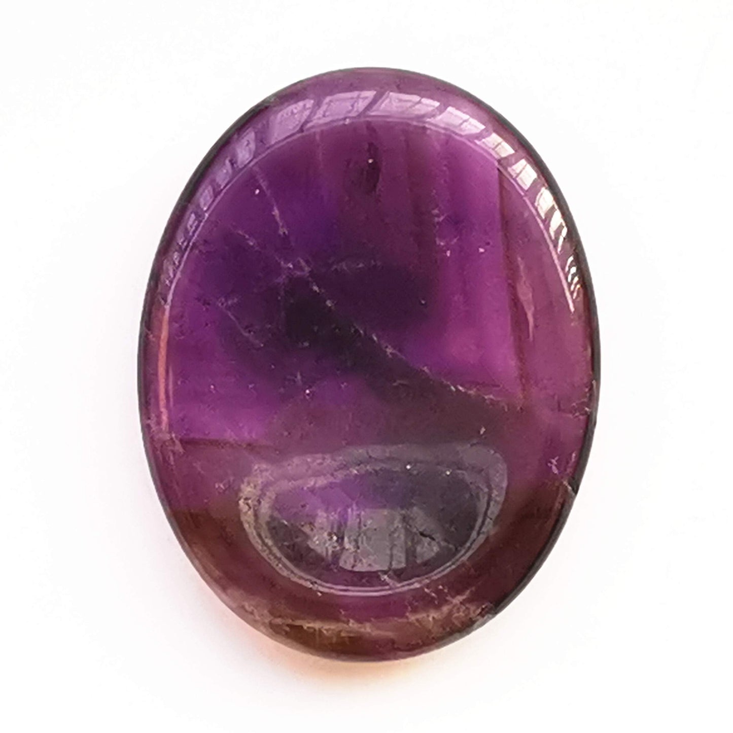 Bacatgem 1 Pcs Natural Amethyst Crystal Thumb Worry Stone,Stress Relax Healing Reiki Crystal Pocket Palm Stones