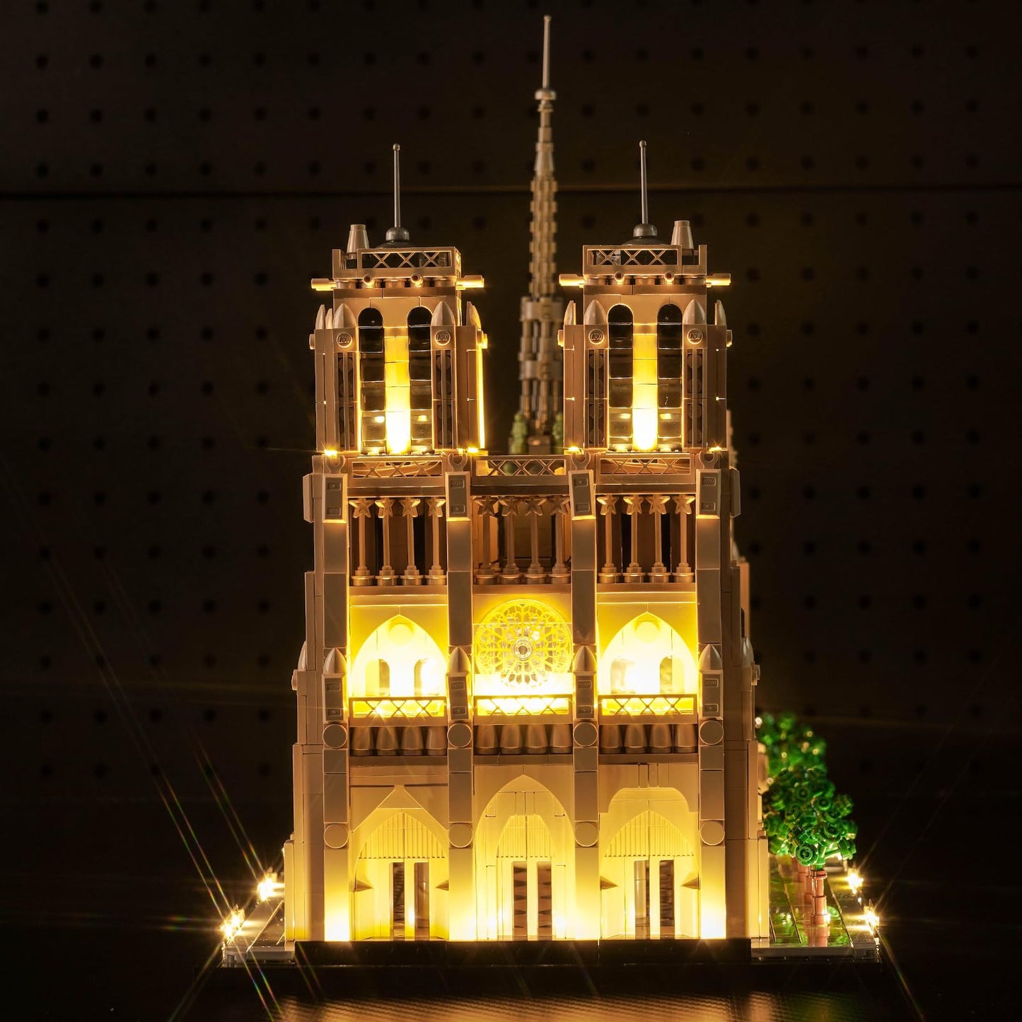 LocoLee Light Kit Compatible with Lego Notre Dame Cathedral Architecture 21061, Creative Lighting Set Accessories Compatible with Lego Paris Notre Dame 21061 Set, No Models Only Light (RC Version)