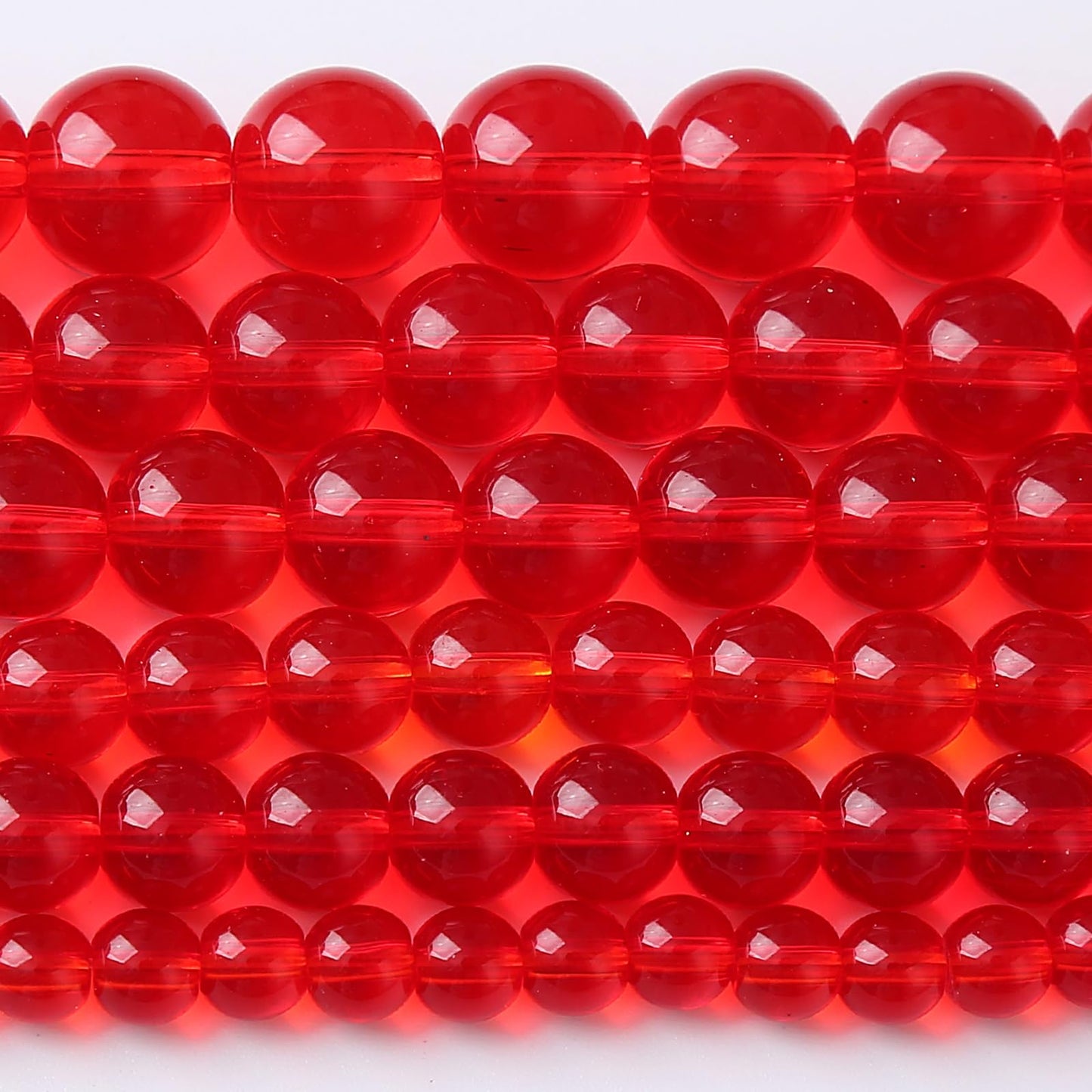 180pcs 4MM Blood Red Glass Crystal Beads Natural Stone for Jewelry Making Round Gemstone Beads DIY Bracelet Necklace 2 Strands 32"
