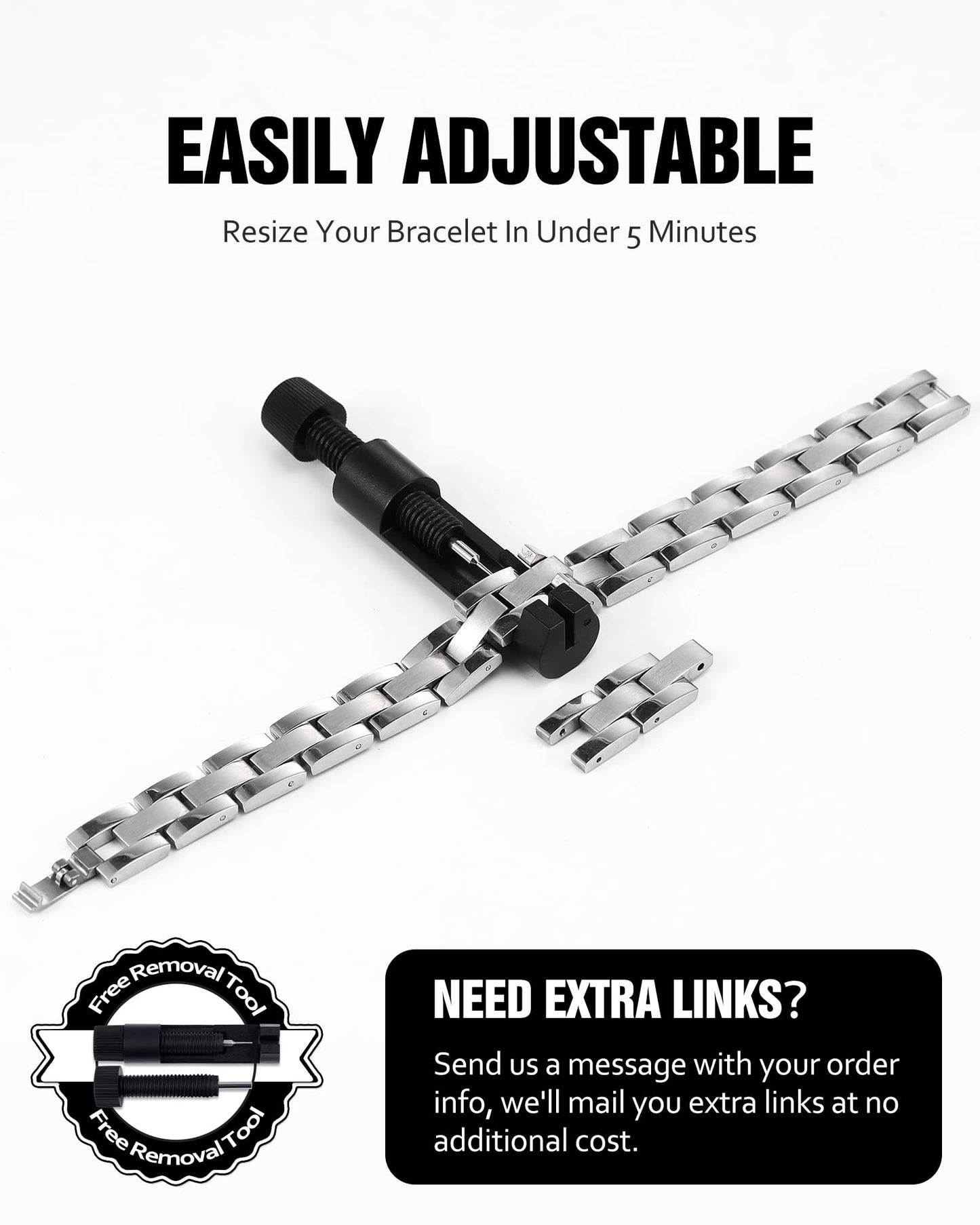 Jecanori Ultra Strength Magnetic Bracelets for Men - Men's Hematite Bracelet, Ideal Gift