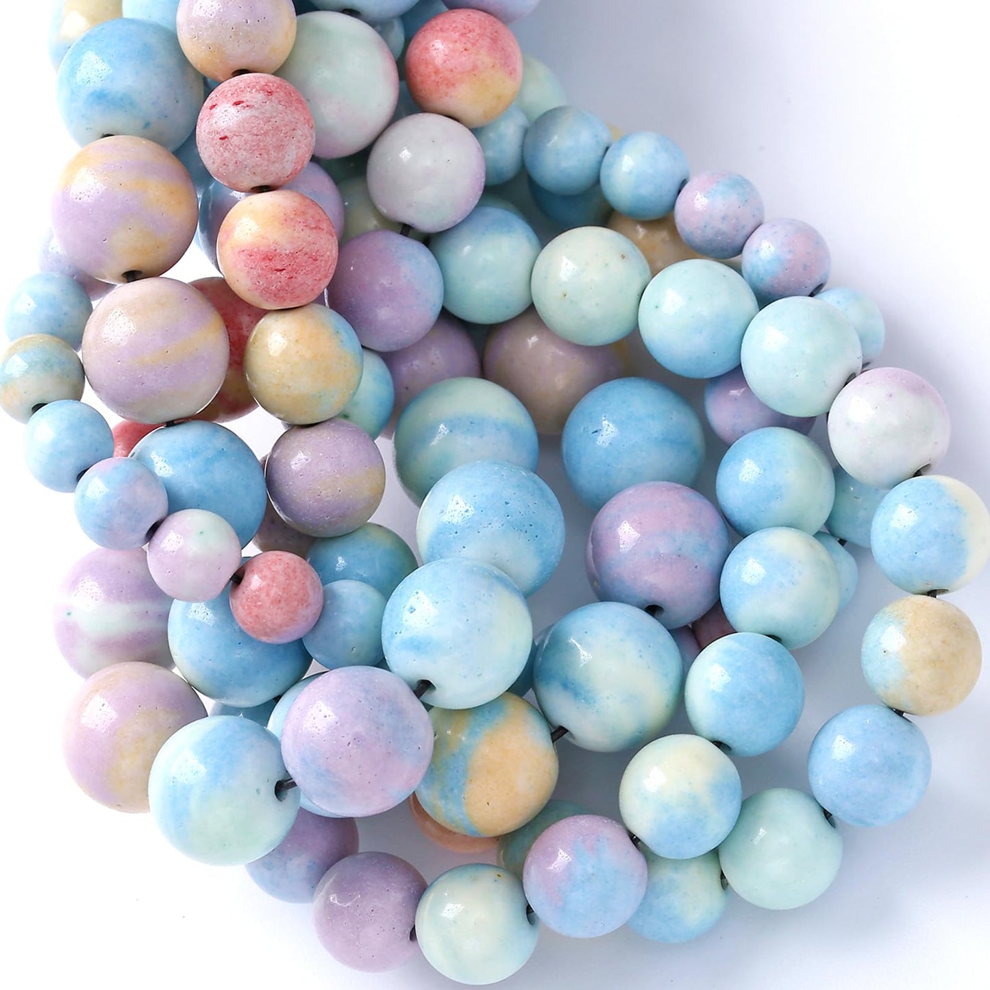 8mm 45pcs Natural Alxa Rainbow Stone Beads for Jewelry Making Energy Healing Power Stone Beads DIY Bracelet Necklace Accessories 15"