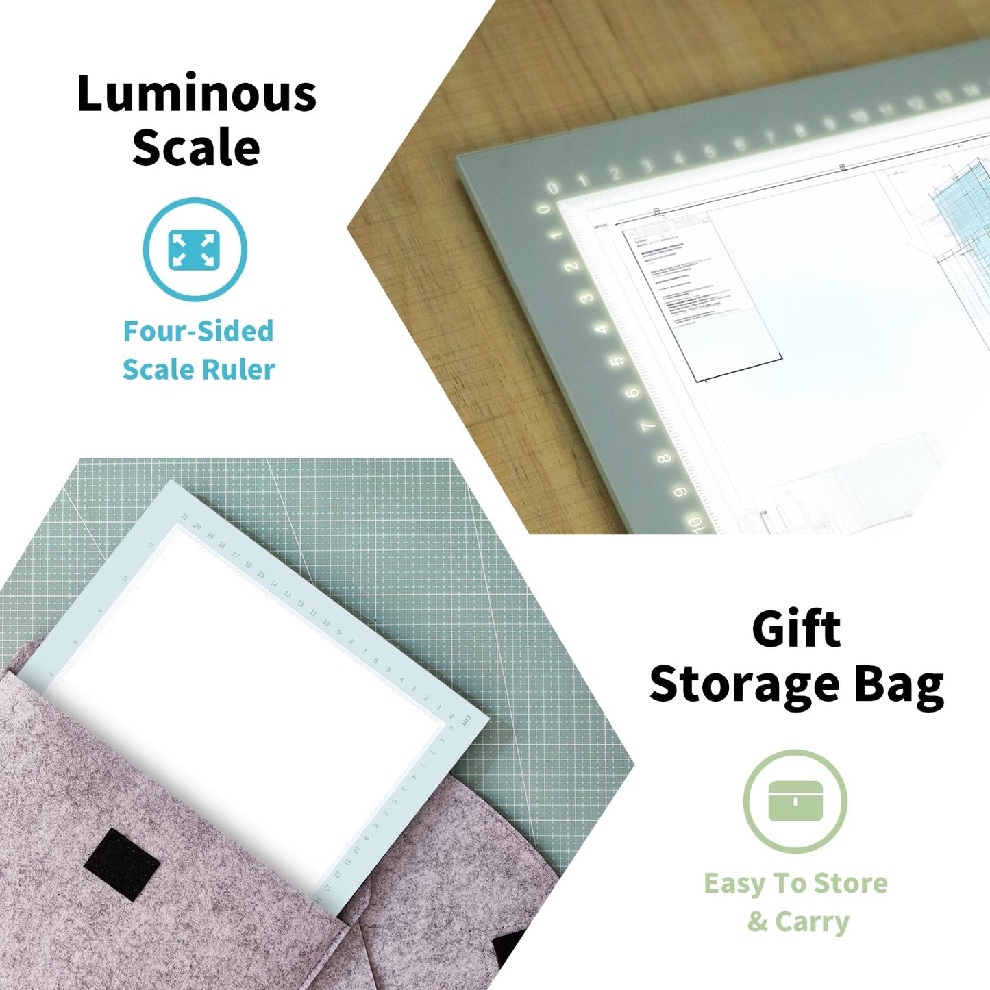 A4 LED Copy Board Light Tracing Box，Trace Light Pad for Tattoo Transferring, Drawing, Streaming, Sketching, Animation, Stenciling，USB LED Light Board for Diamond Painting