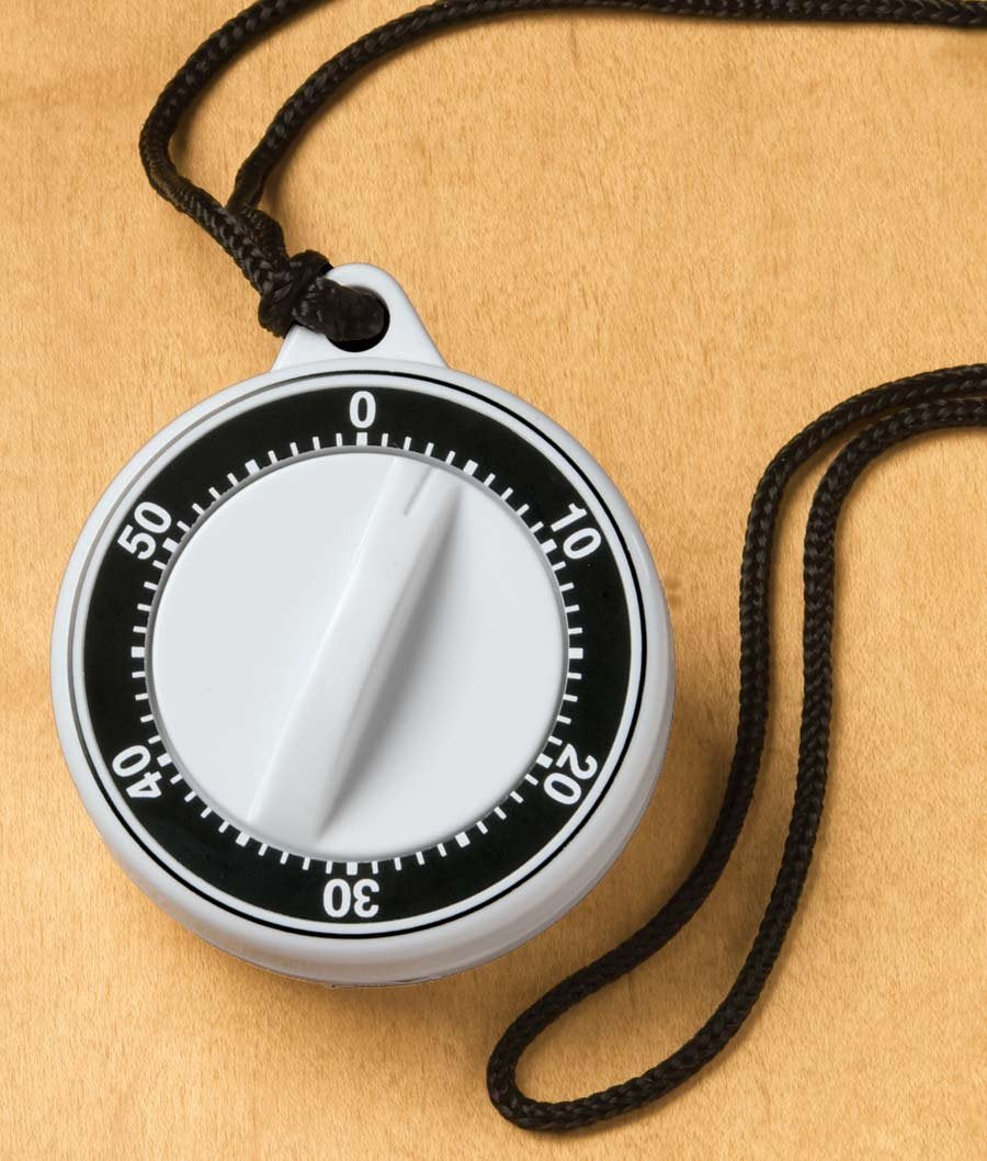 Miles Kimball Portable Neck Timer, Fridge Timer, White