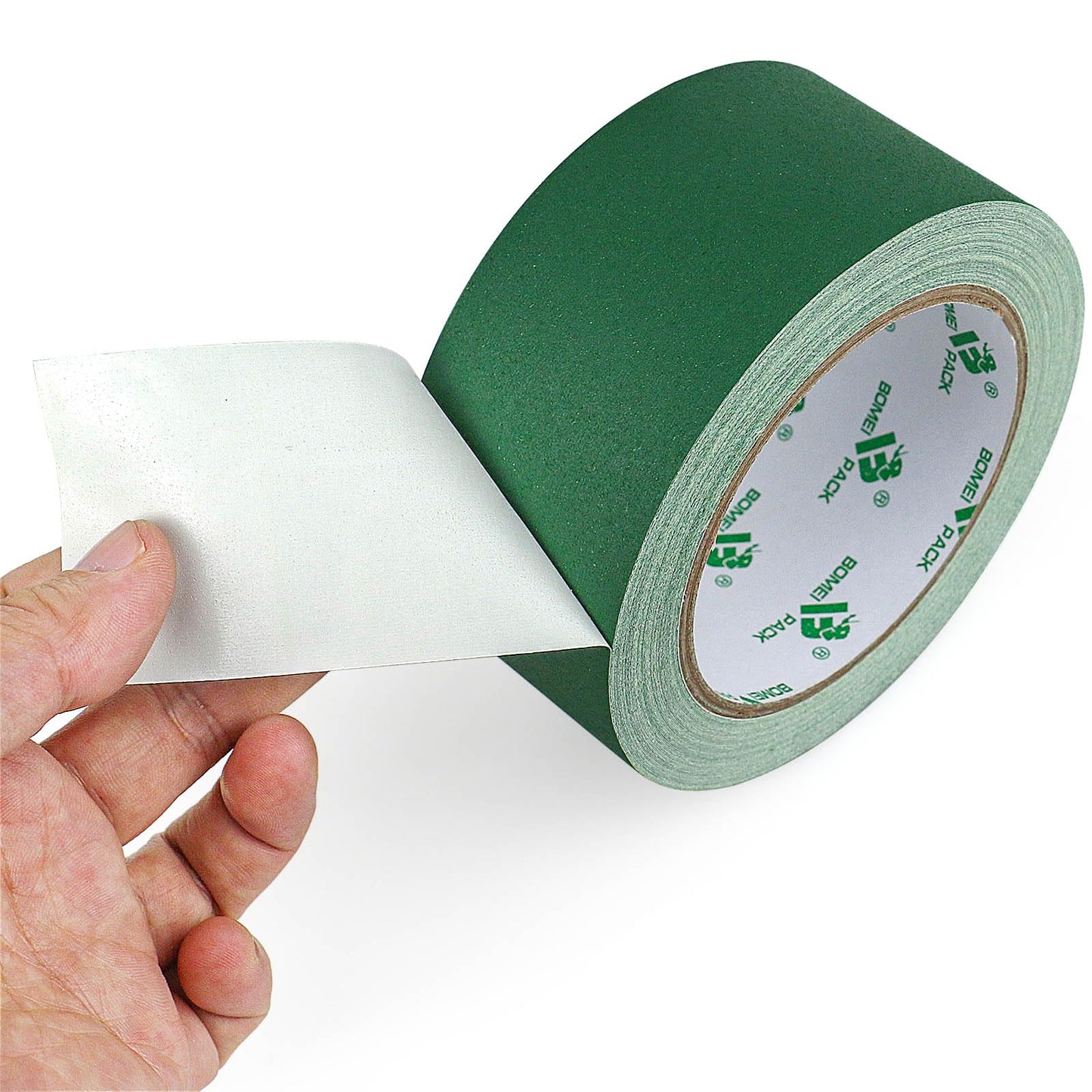 BOMEI PACK 1 Pack Dark Green Gaffer Tape 2inch x 20yds, Matte Non-Reflective Stage Tape, No Residue Hand Tear, for Labeling, Cable, Photo Studio, Painters and Ductwork